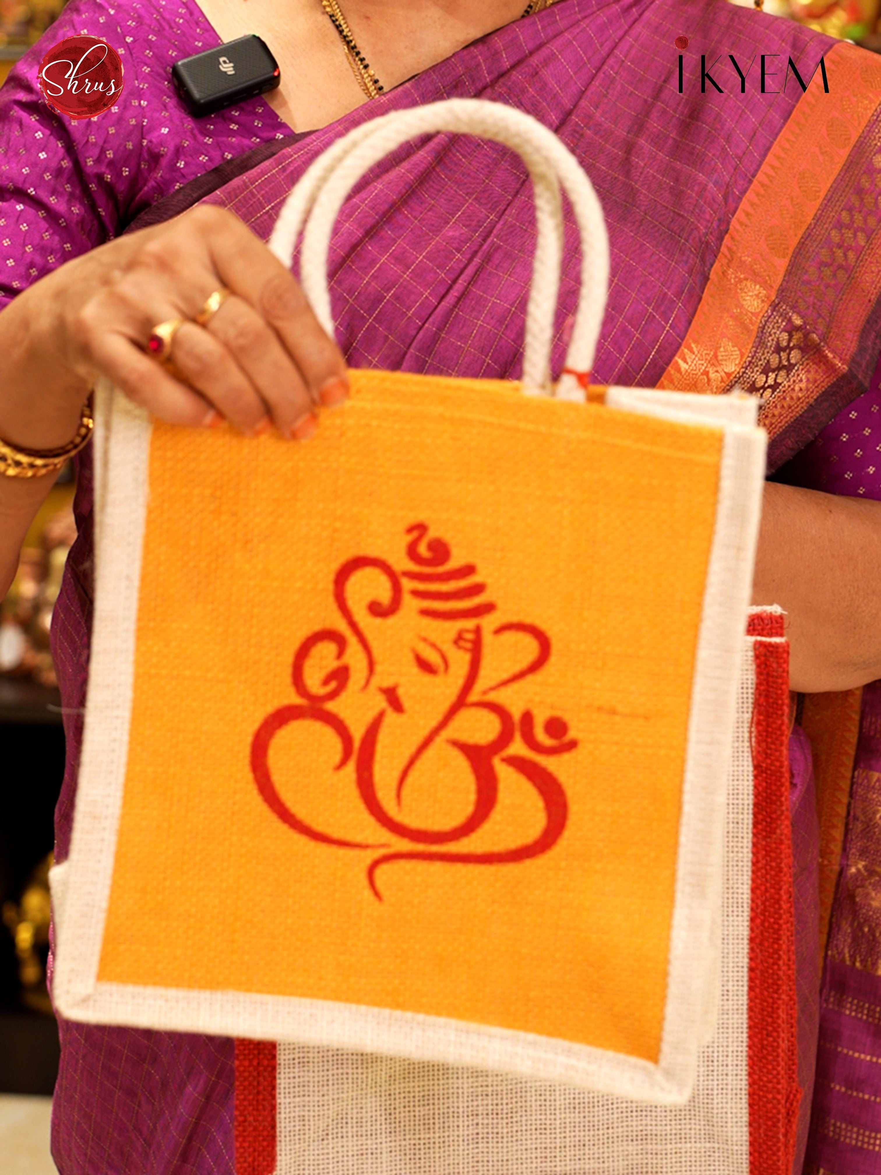 Jute Bag - Ganesha Printed