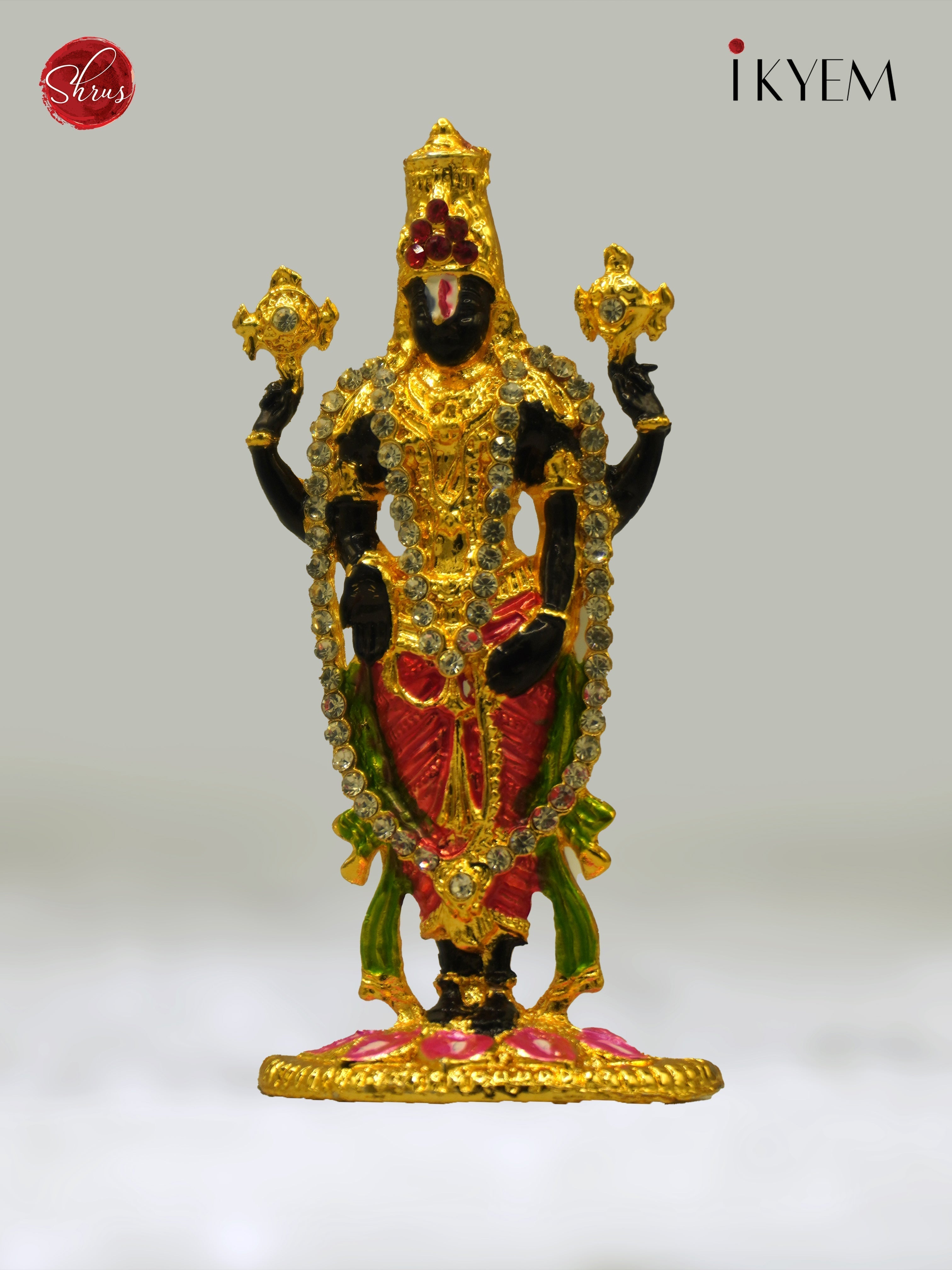 3H01021 - Gold Perumal Idol - Shop on ShrusEternity.com