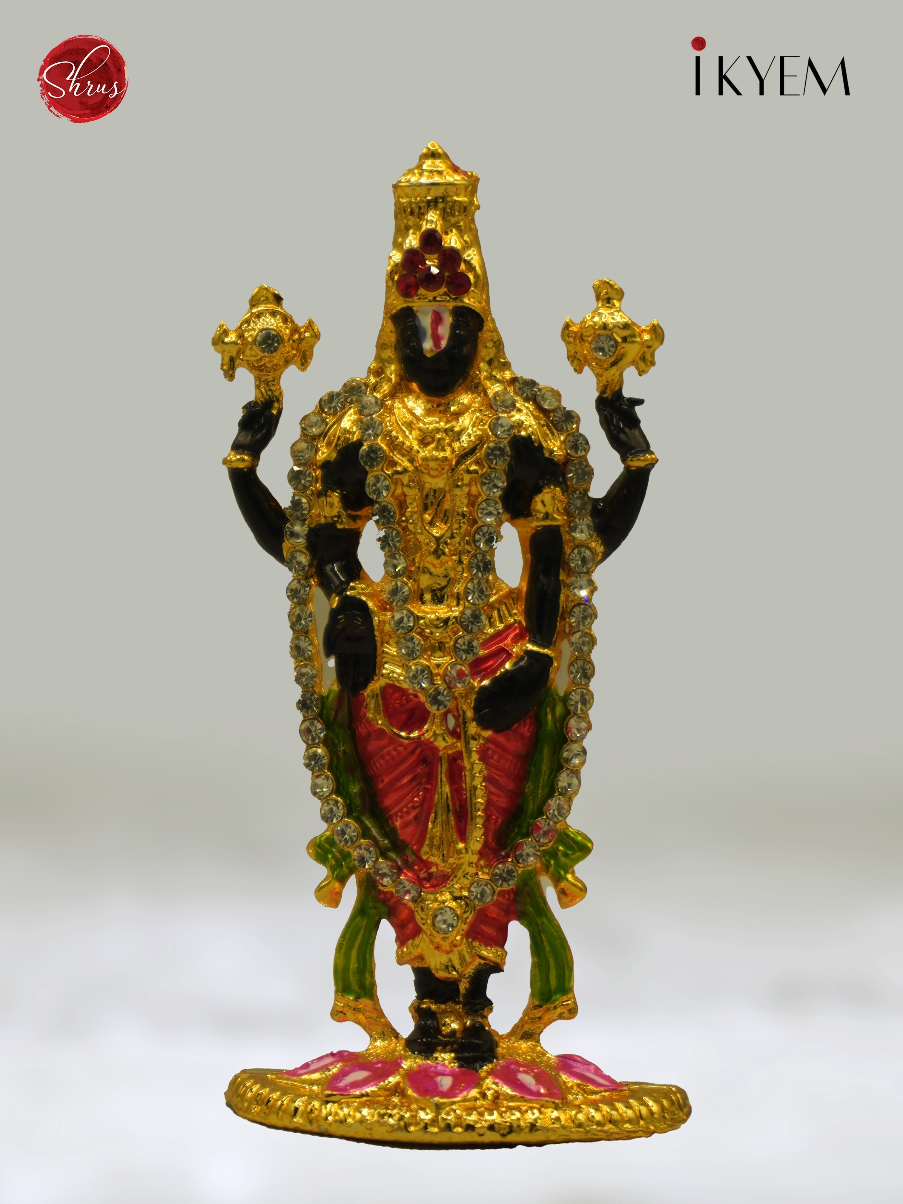 3H01021 - Gold Perumal Idol - Shop on ShrusEternity.com