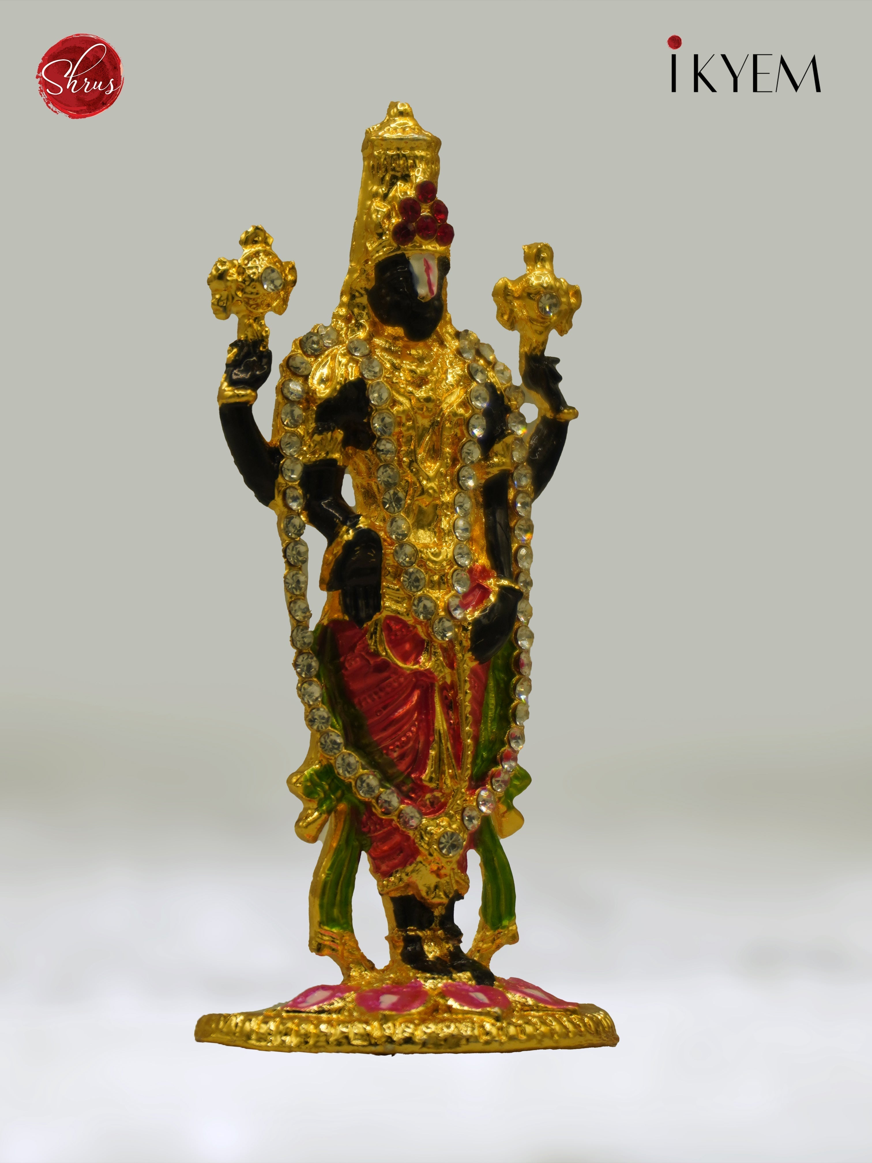 3H01021 - Gold Perumal Idol - Shop on ShrusEternity.com