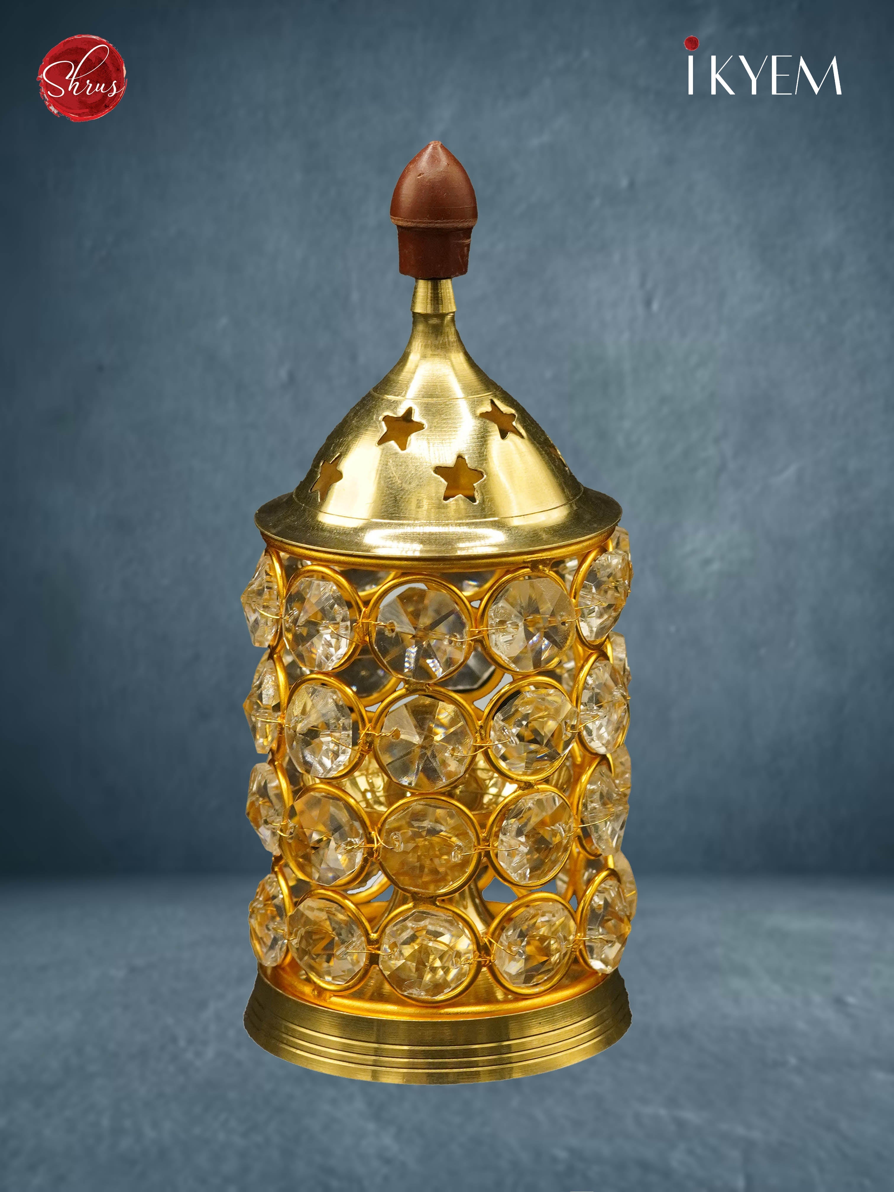 Brass Crystal Lamp