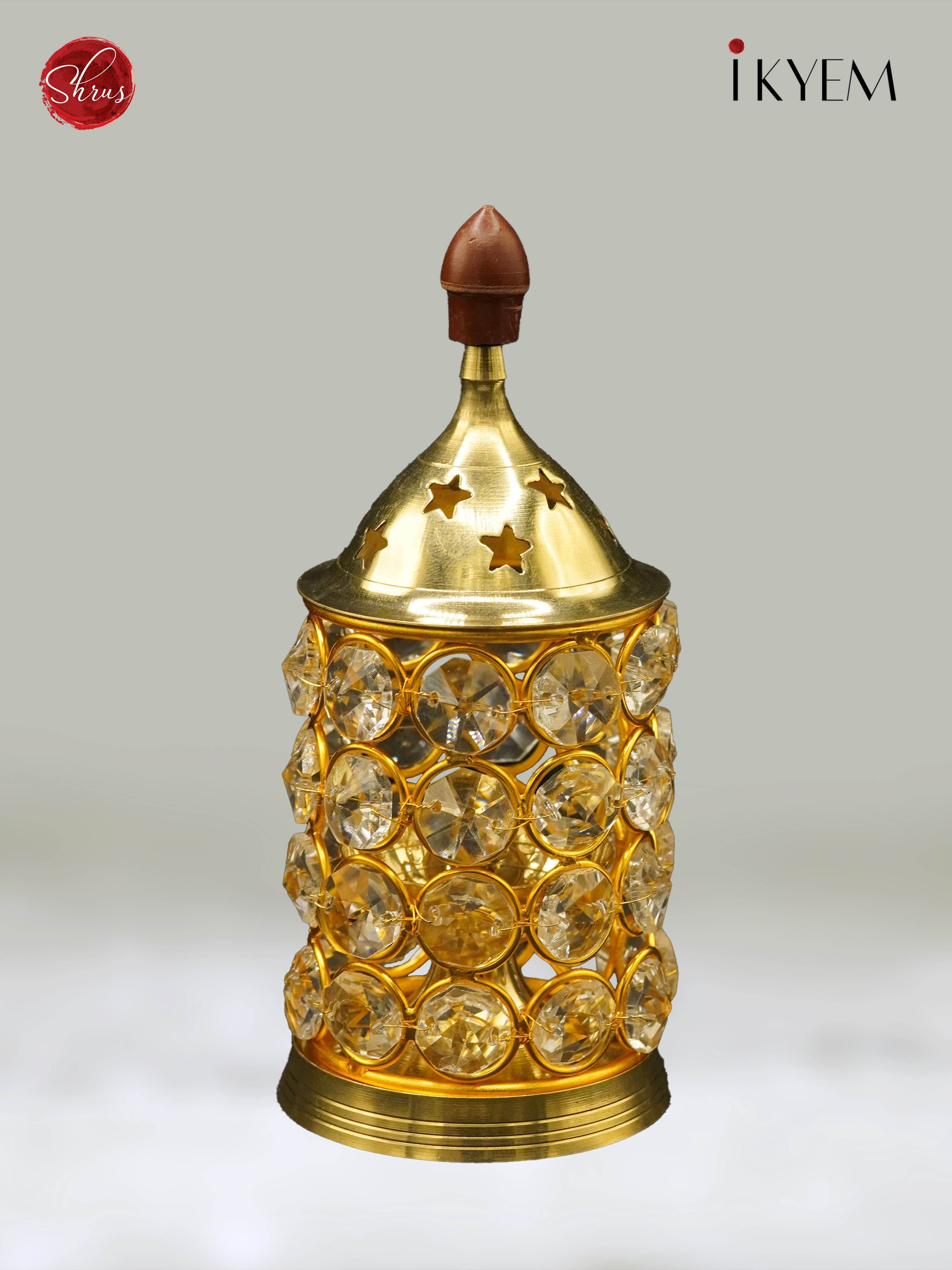 Brass Crystal Lamp