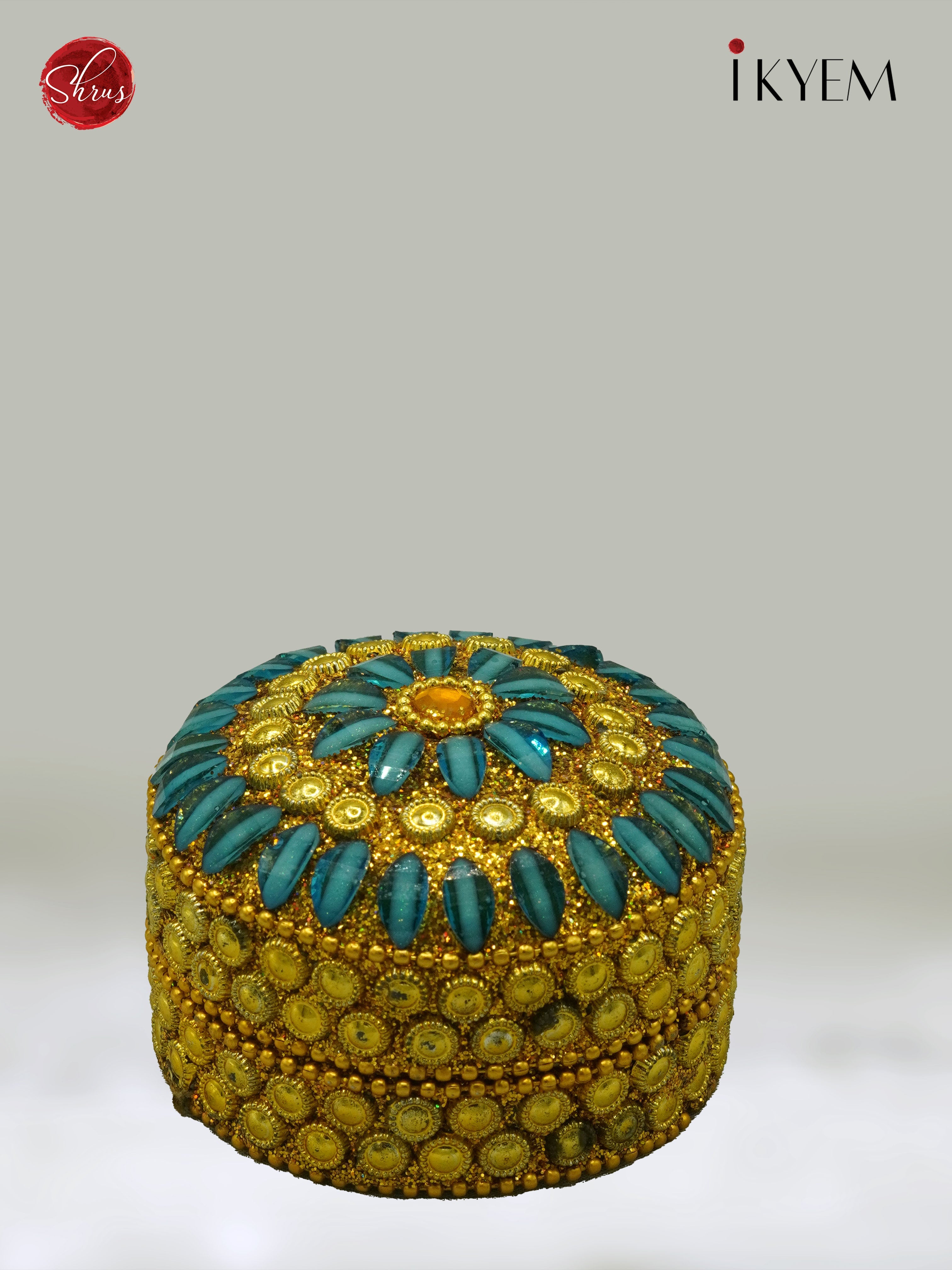 Decorative Colourful Stone Kumkum Box
