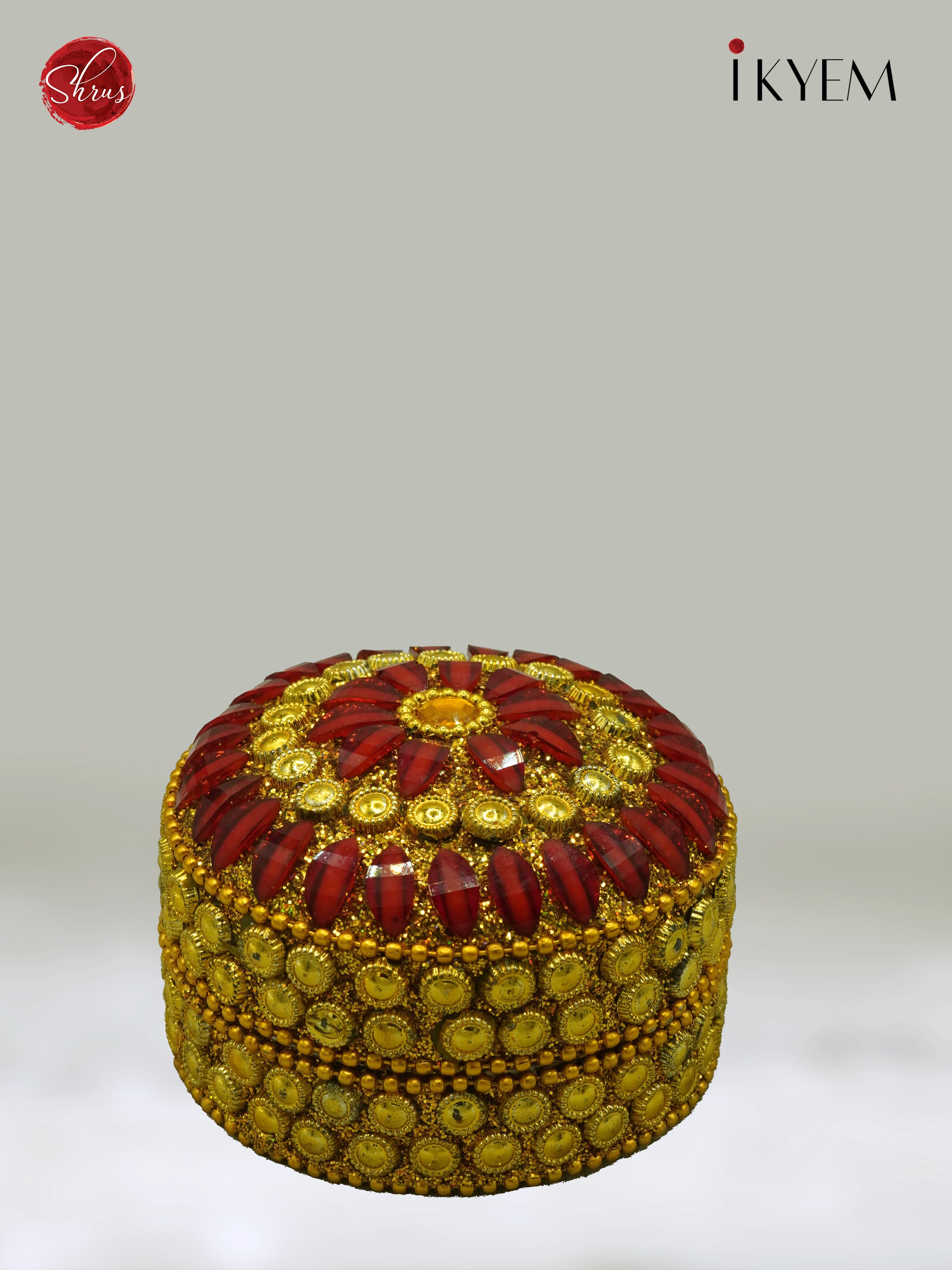 Decorative Colourful Stone kumkum Box