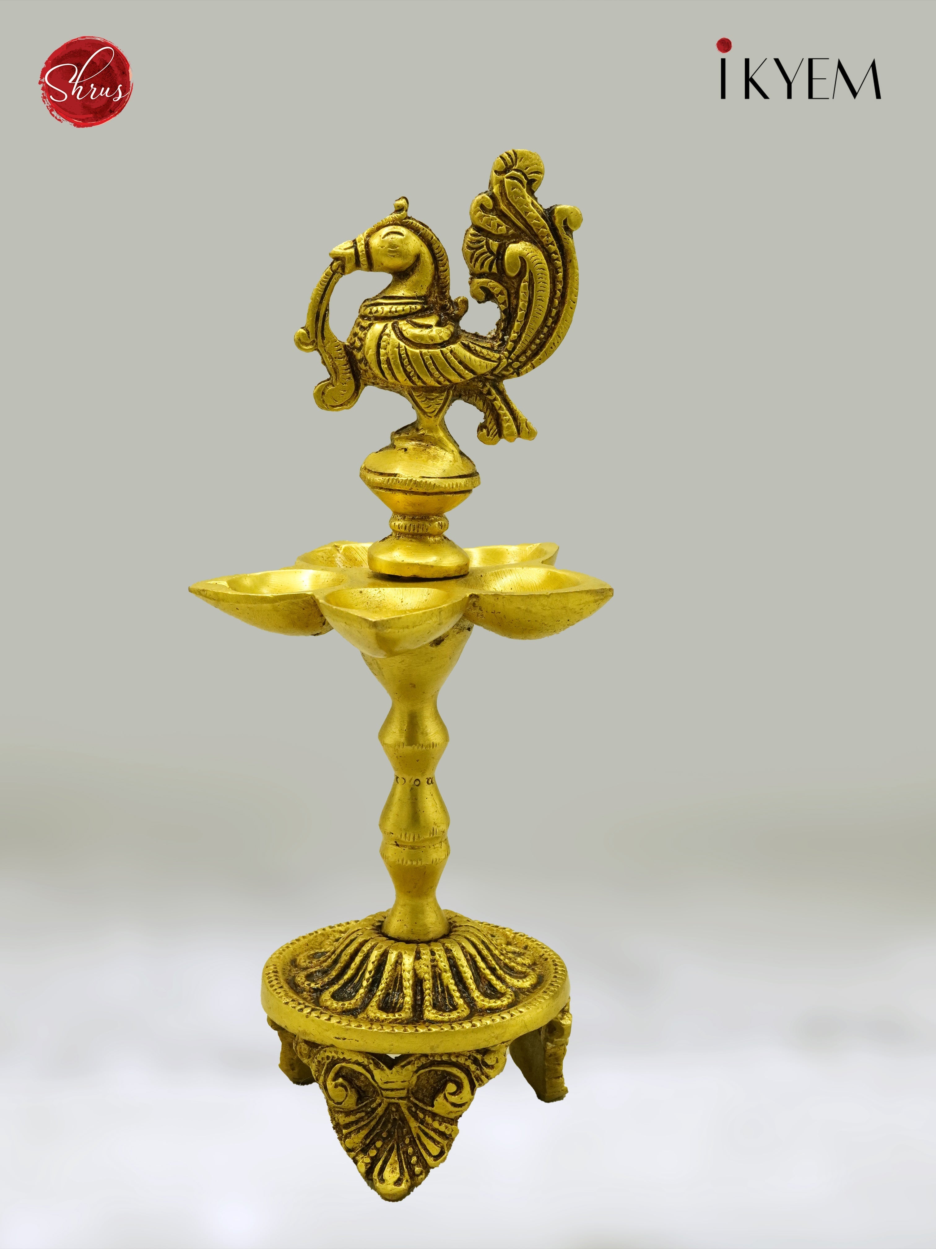 Annapakshi Brass Diya - Pooja Articles