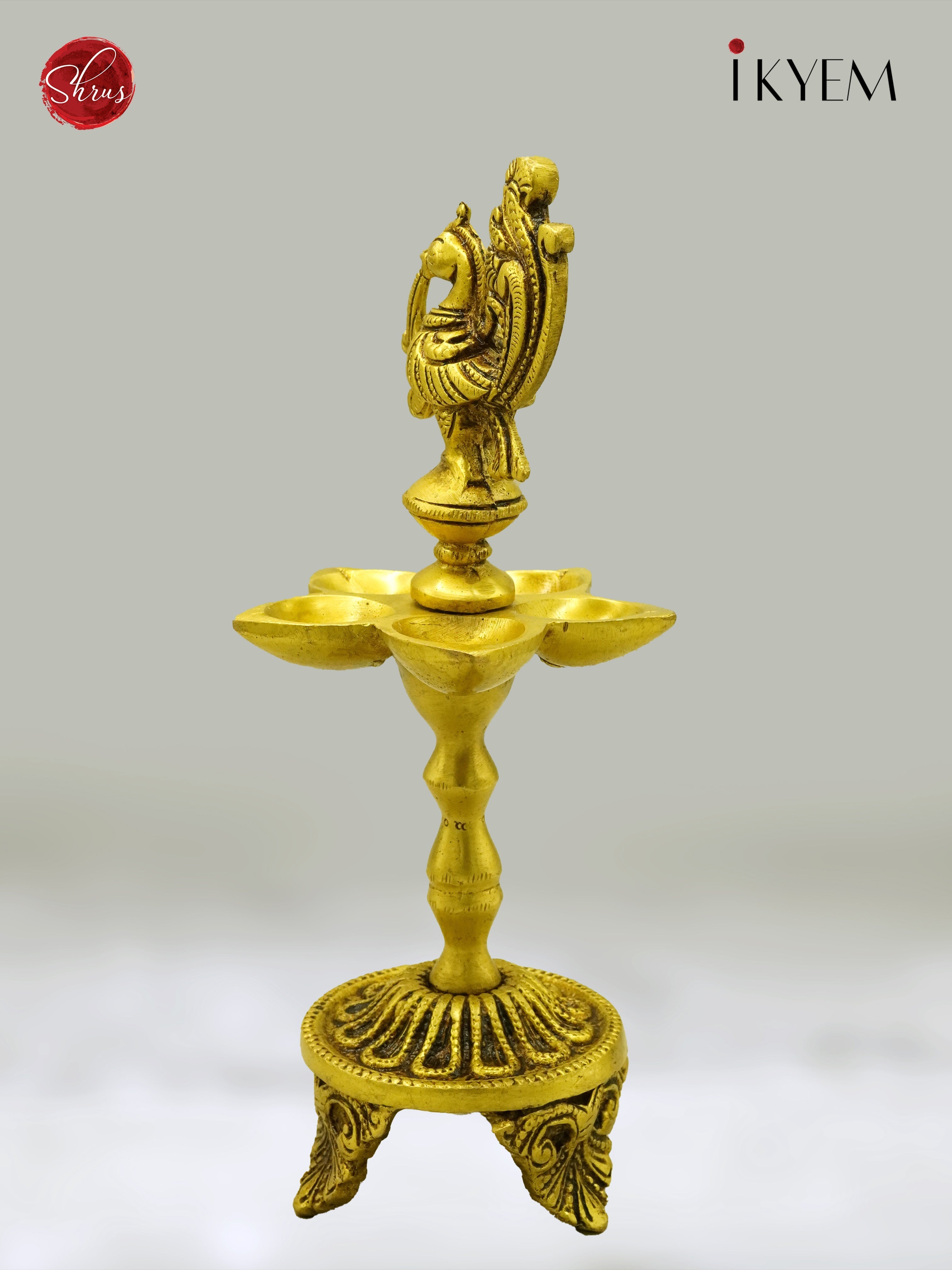 Annapakshi Brass Diya - Pooja Articles