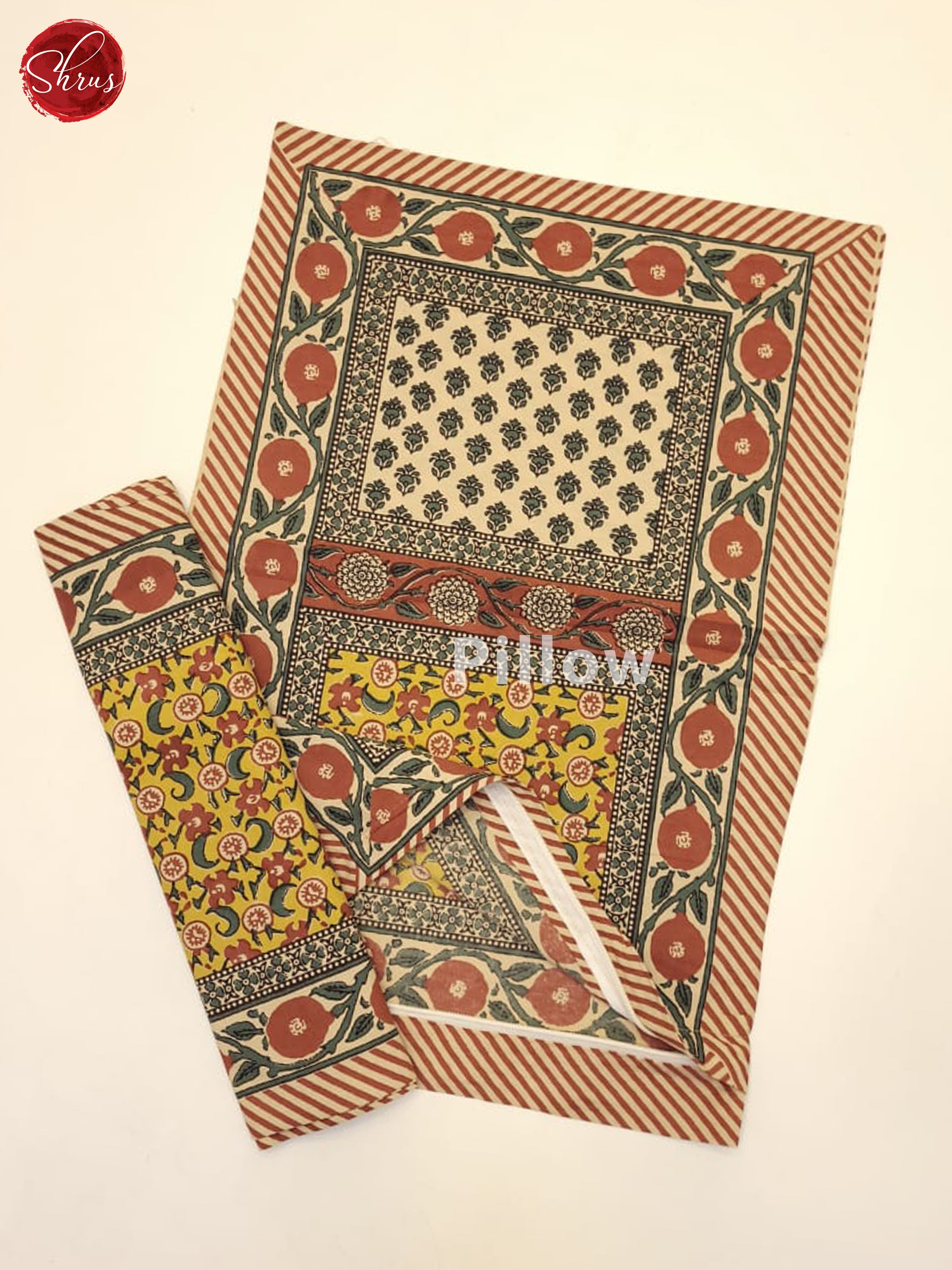 Brown & Mustard-Jaipuri Printed Double Bed Spread