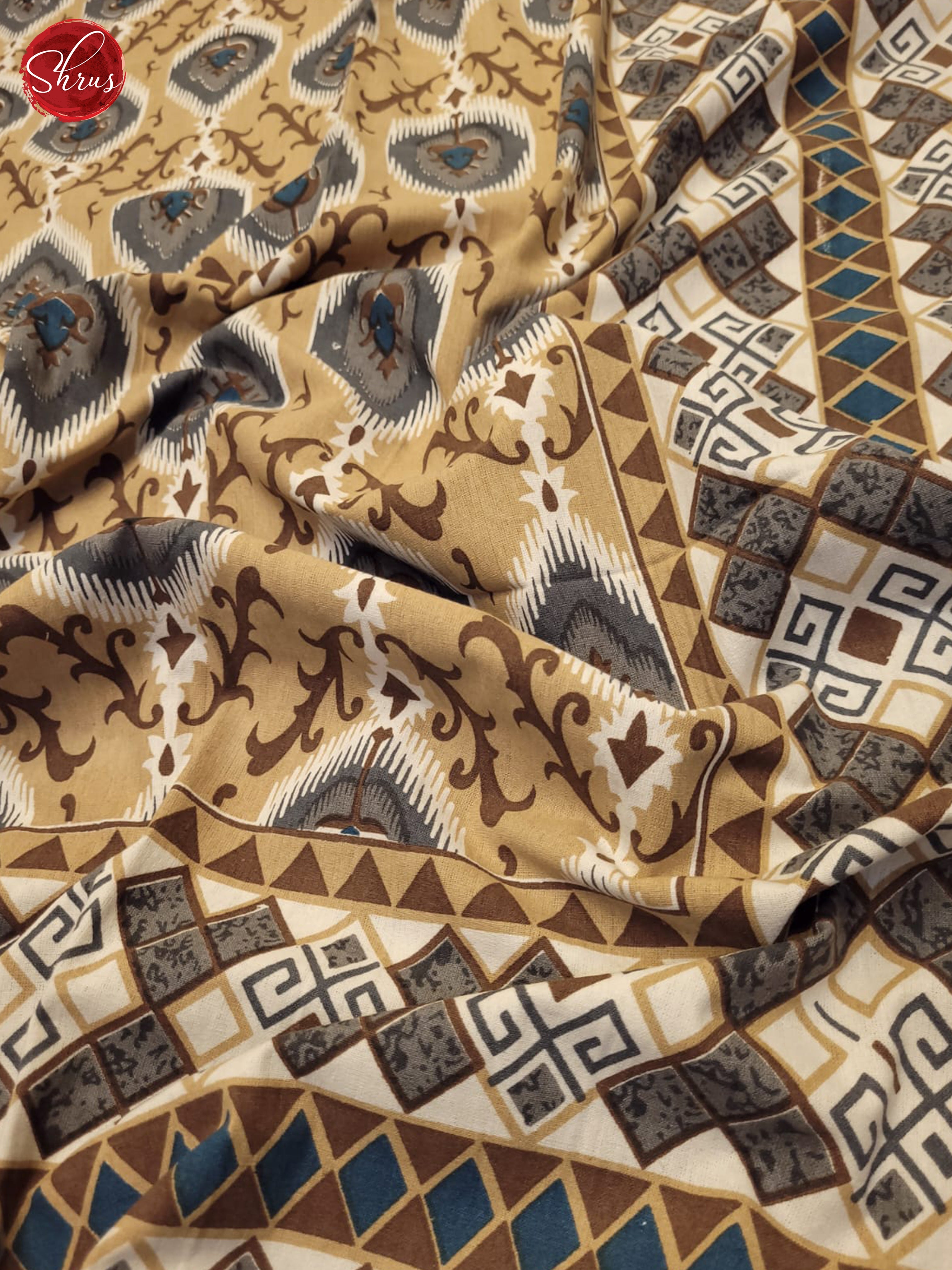 Brown & Grey- Jaipuri Printed Double Bed spread