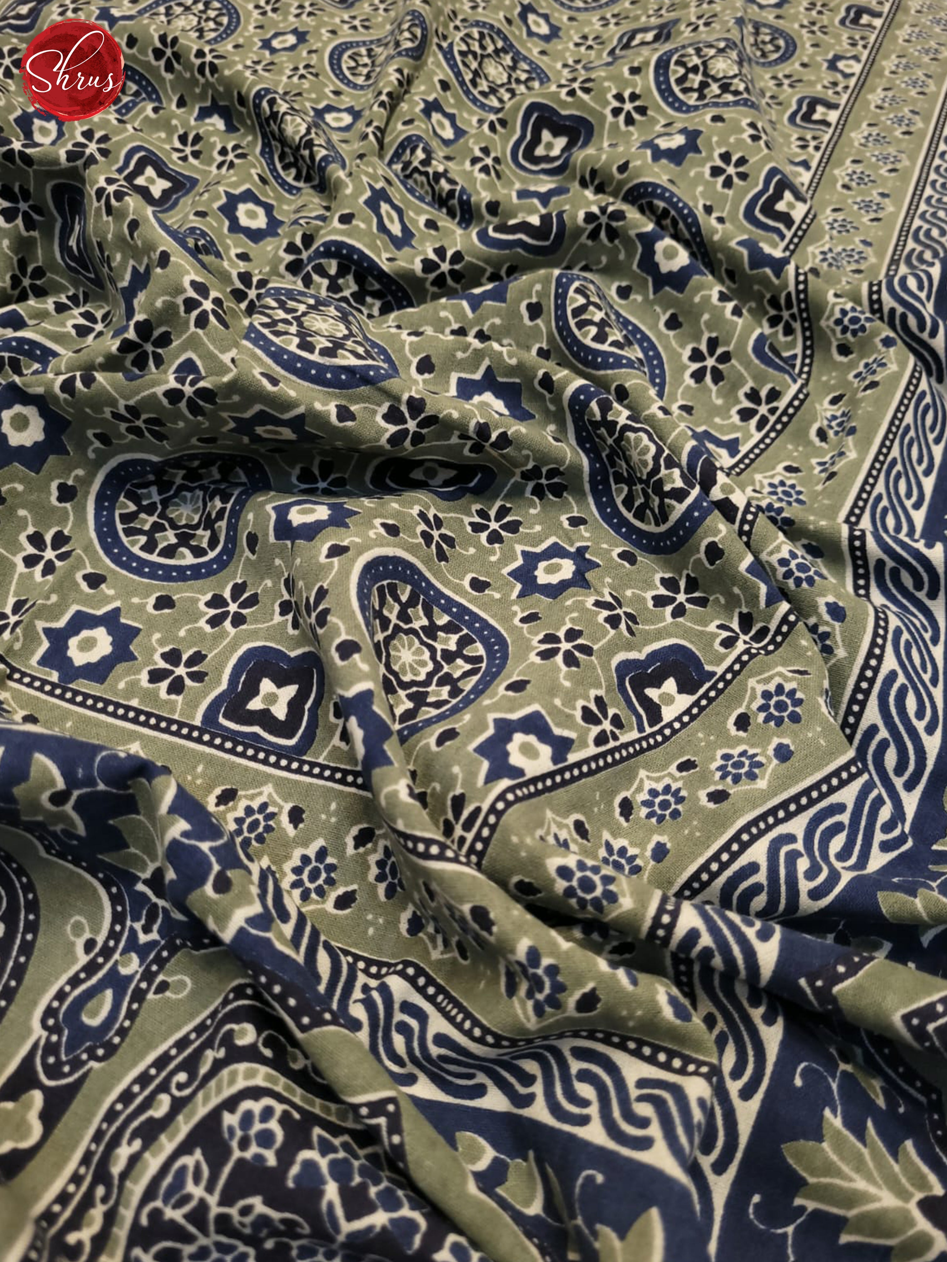 Green & Blue- Jaipuri Printed Double Bed Spread