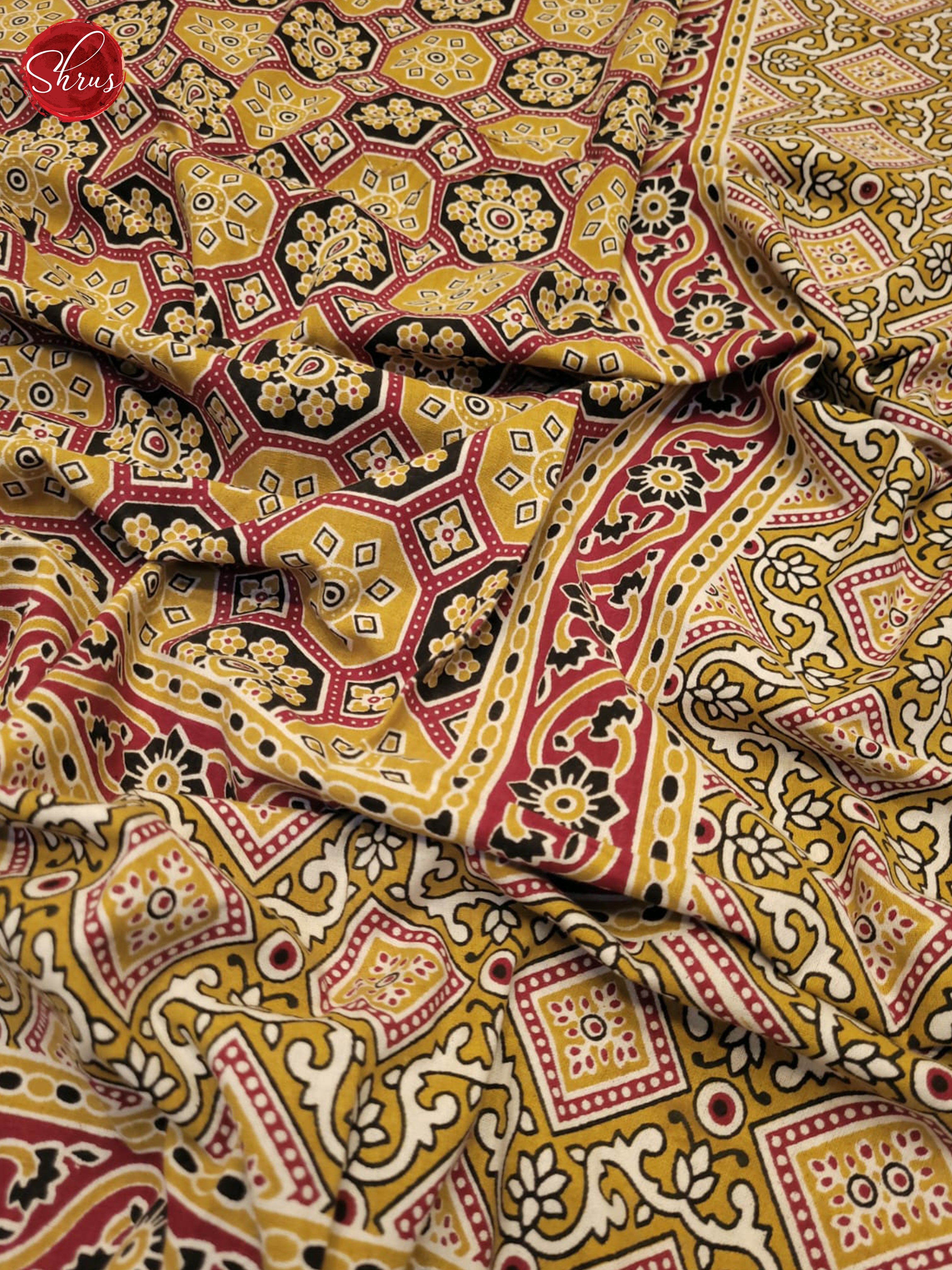 Mustard & Red - Jaipuri Printed Double Bed Spread