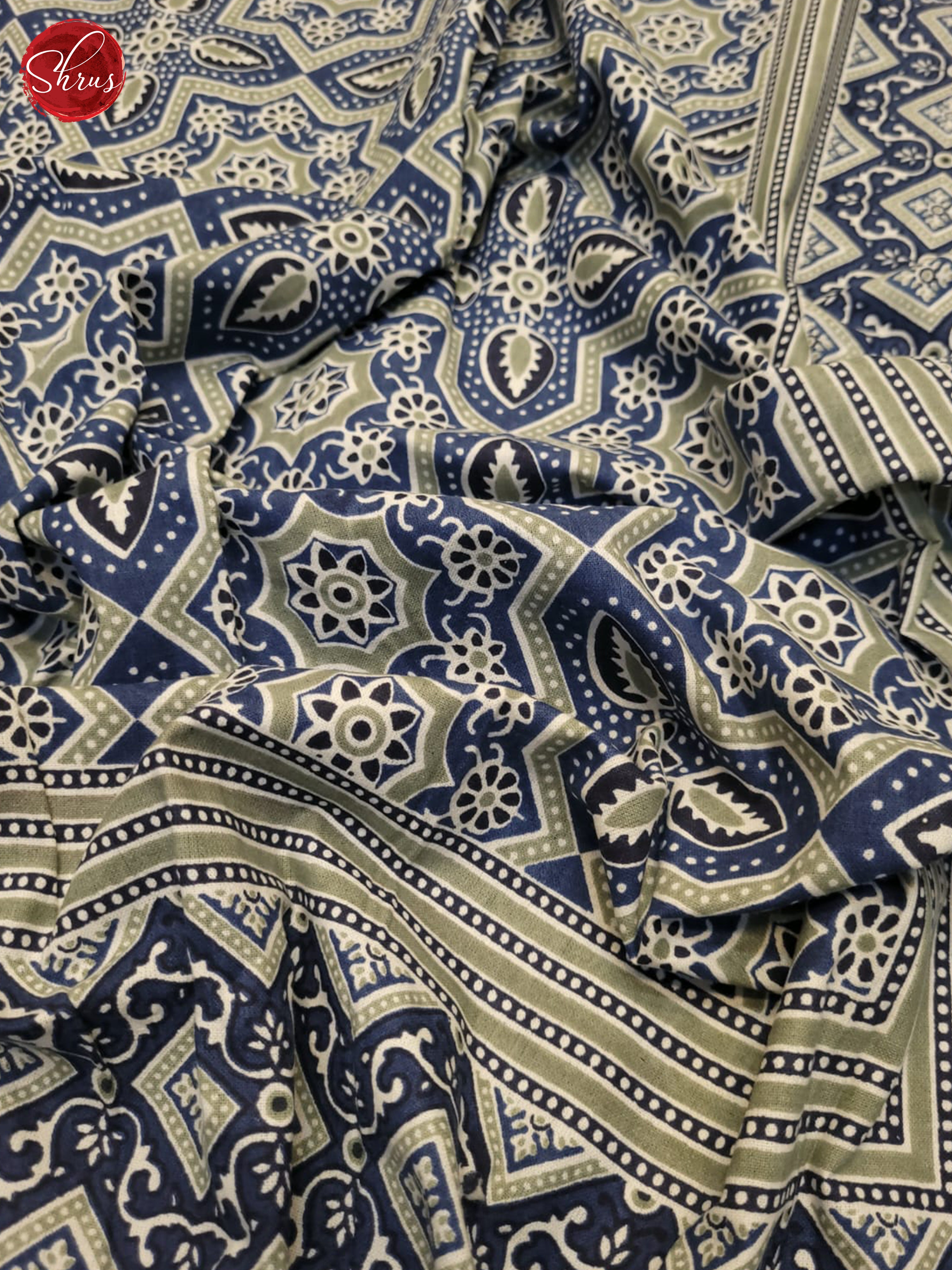 Blue & Green- Jaipuri Printed Double Bed Spread