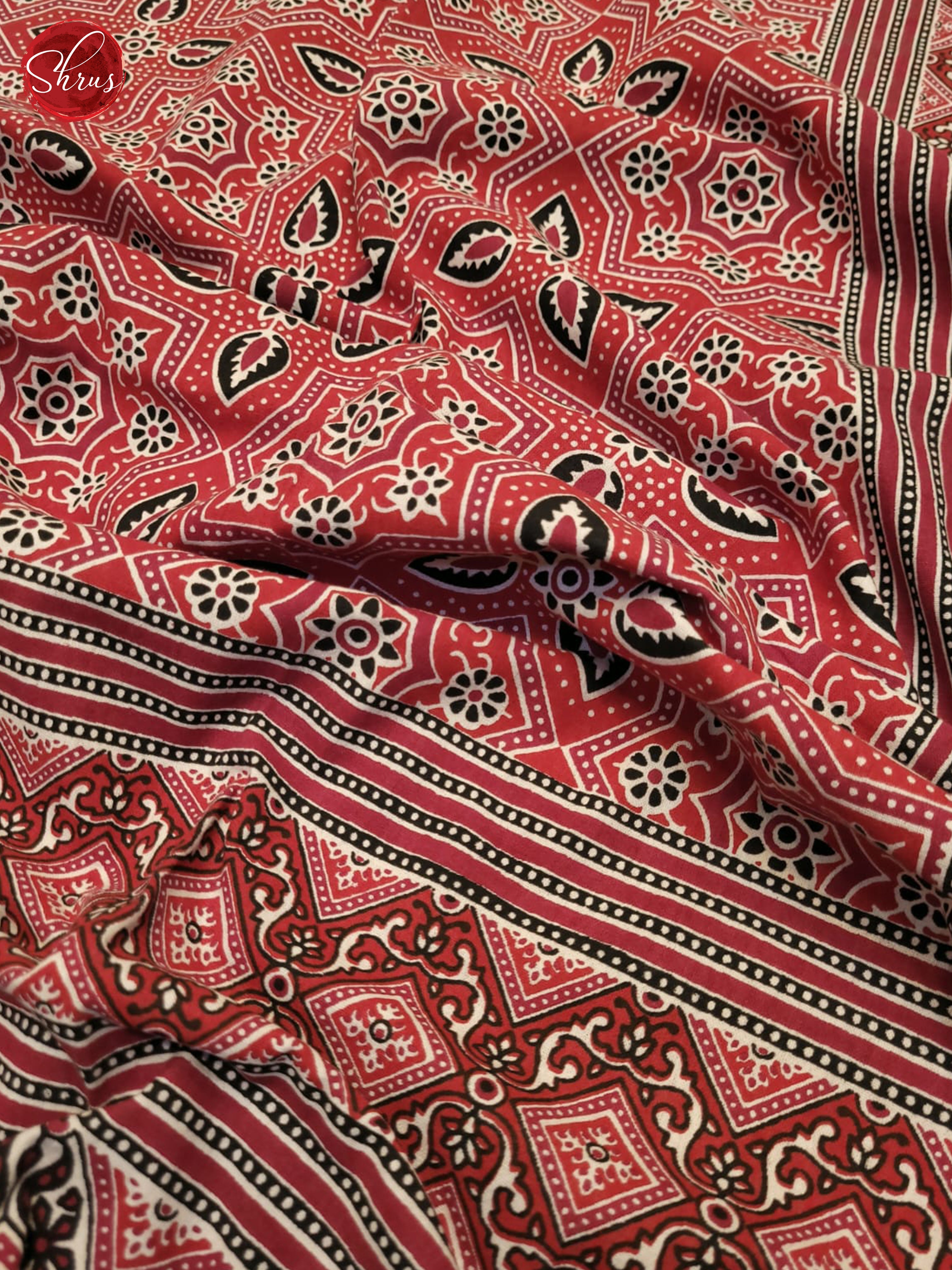 Red - Jaipuri Printed Double Bed Spread