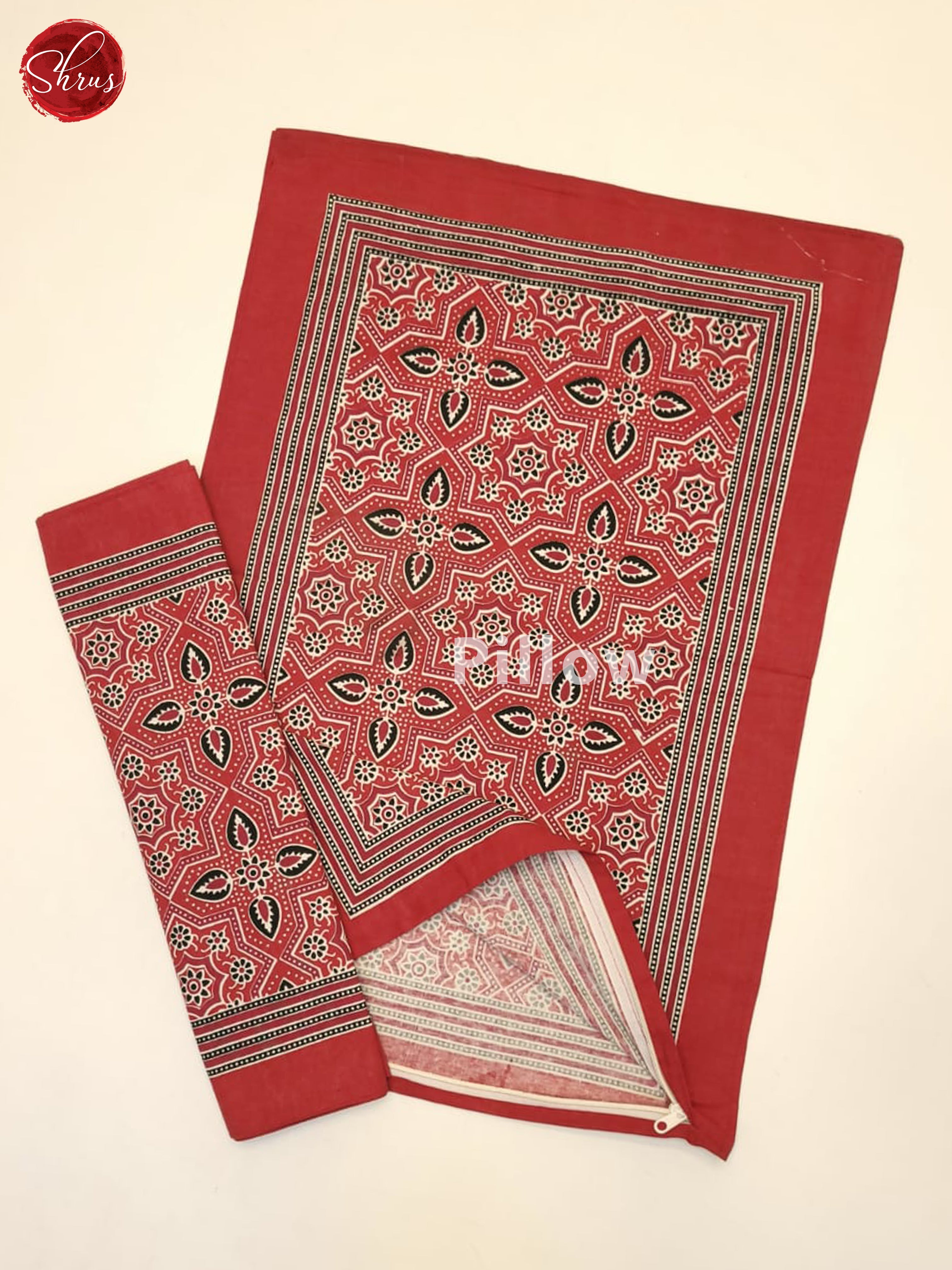 Red - Jaipuri Printed Double Bed Spread