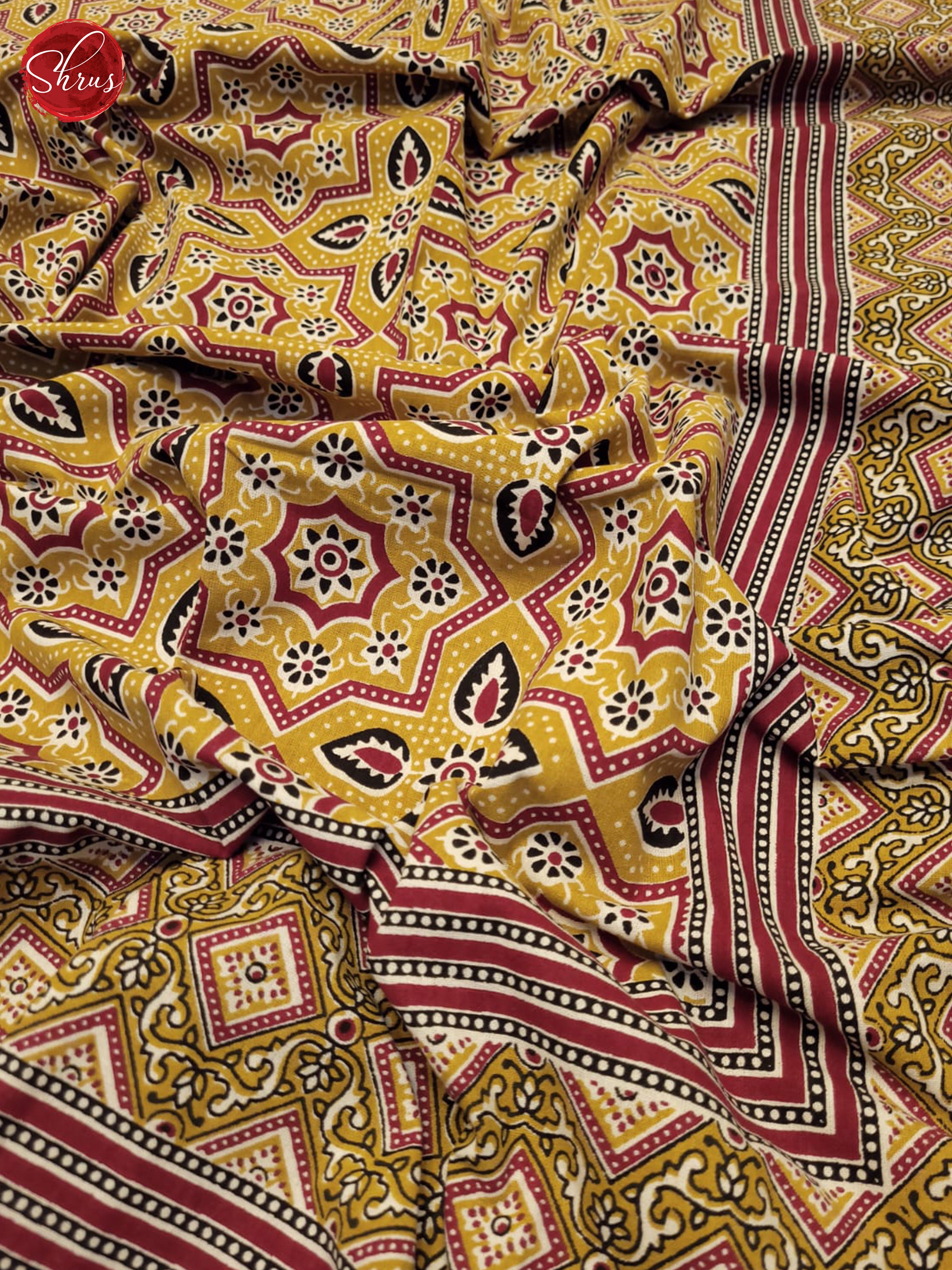 Mustard & Red - Jaipuri Double Printed Bed Spread