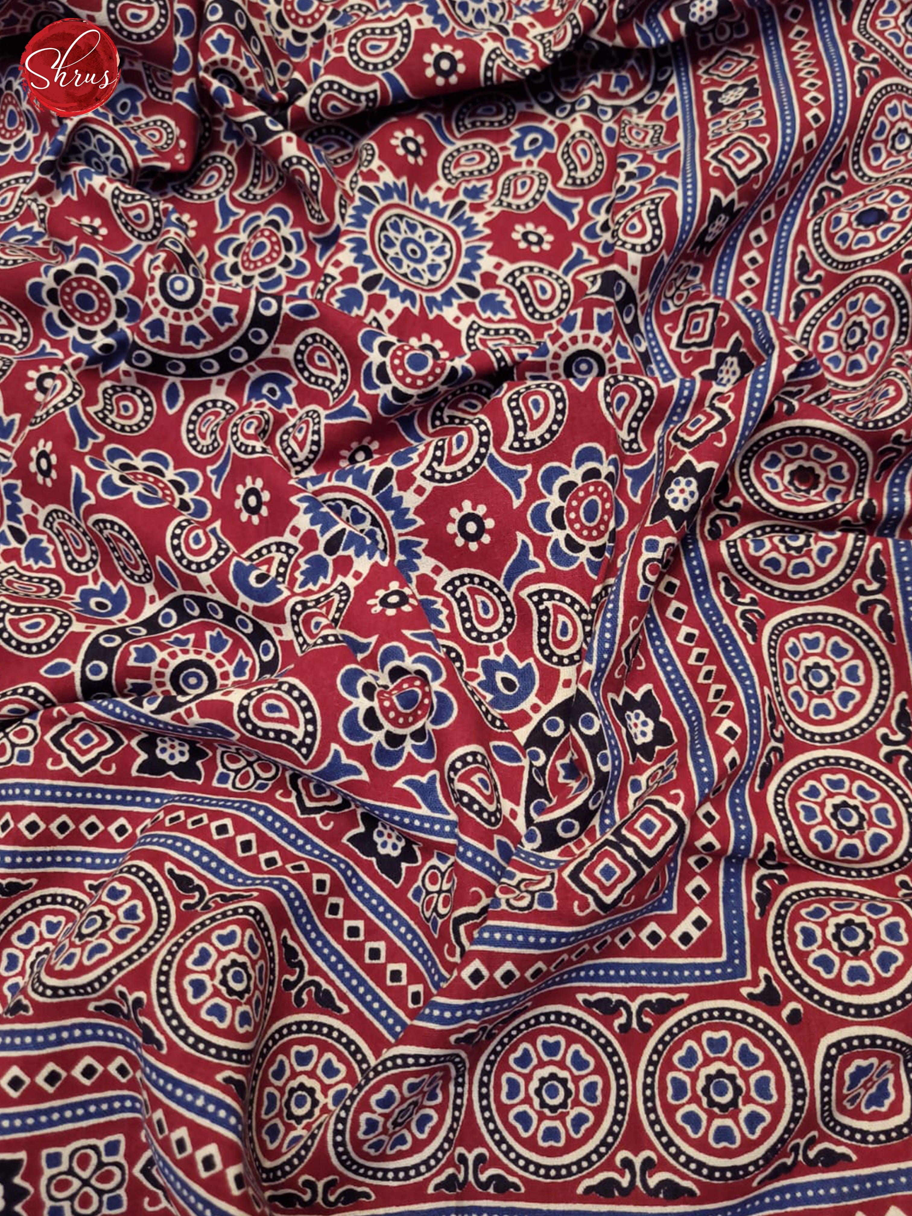 Red & Blue - Jaipuri Printed Double Bed Spread