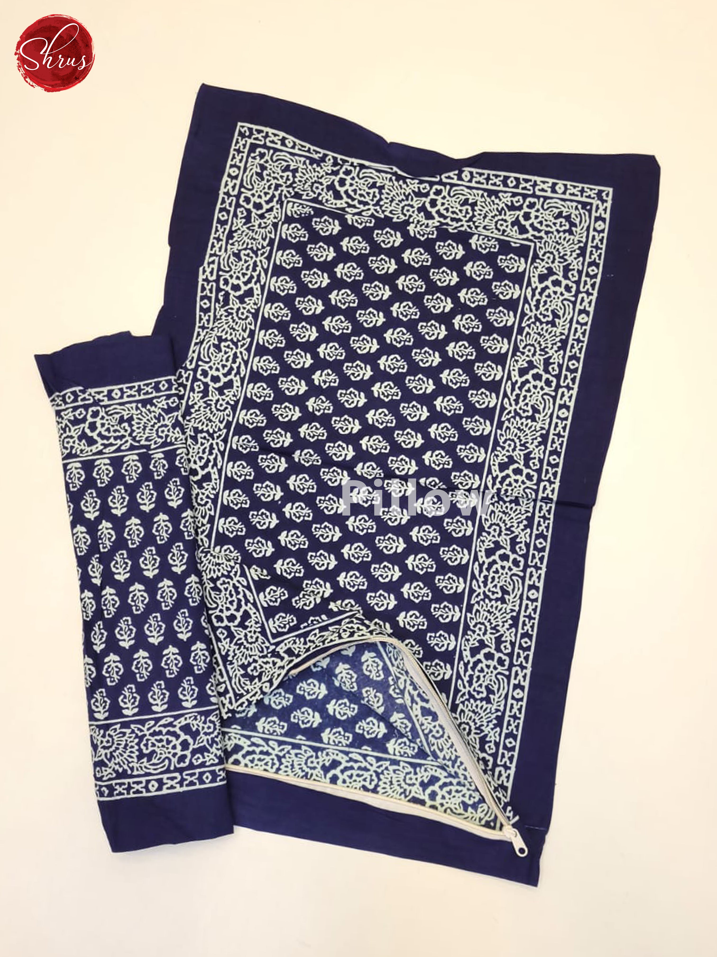 Blue&  White - Jaipuri Printed Double Bed Spread