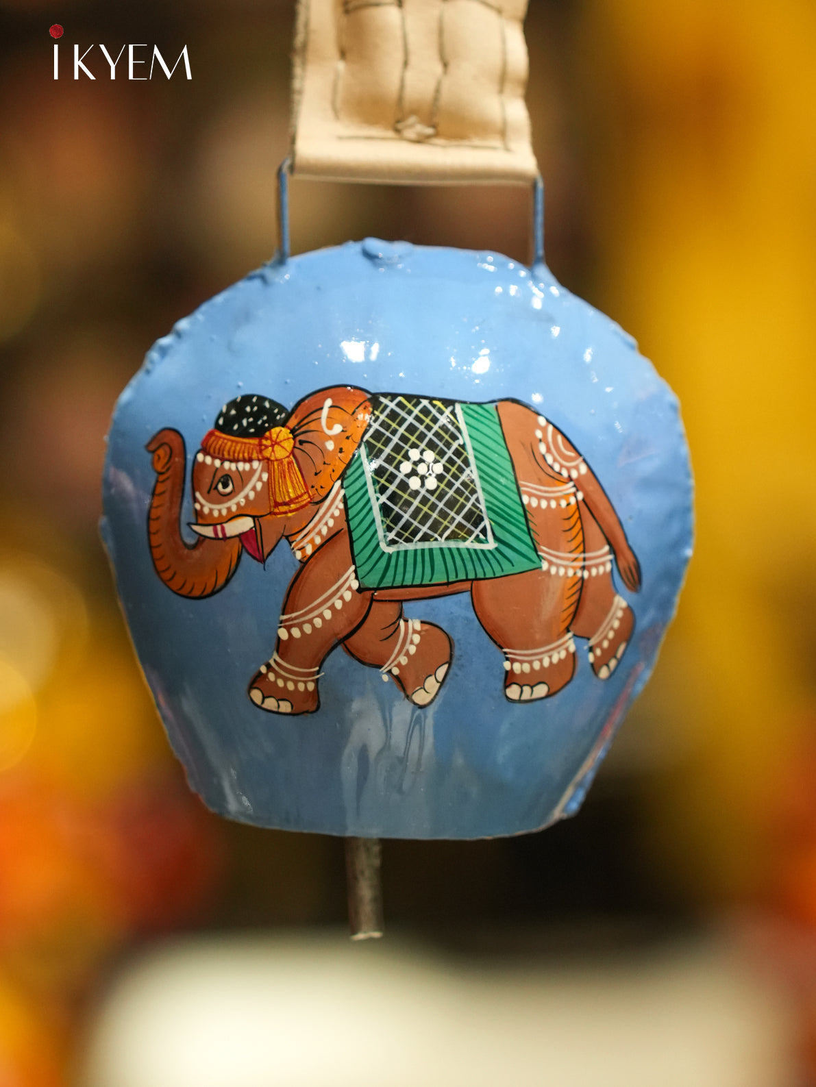 Elephant Hand painted Cow Bell