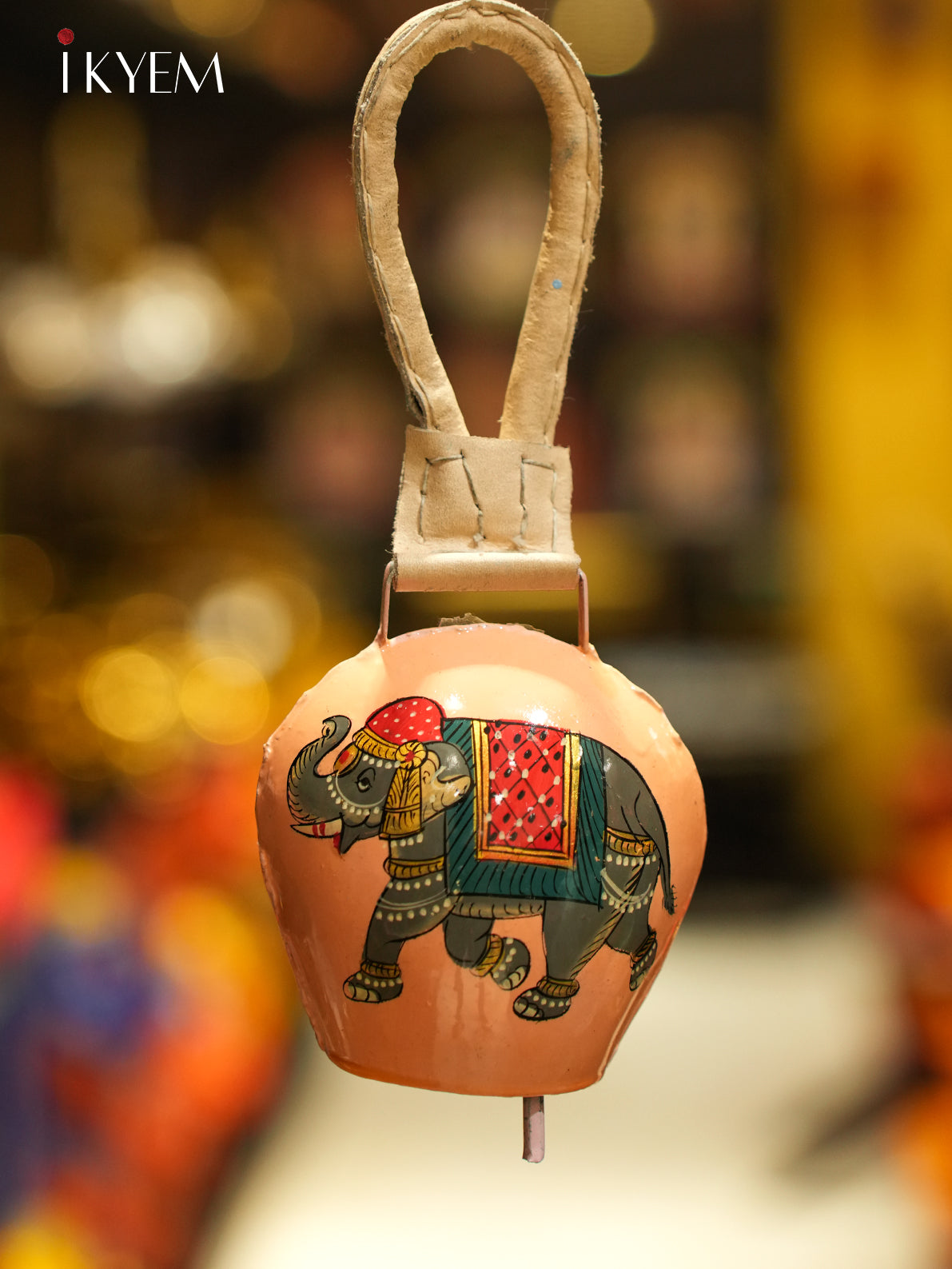 Elephant Hand painted Cow Bell