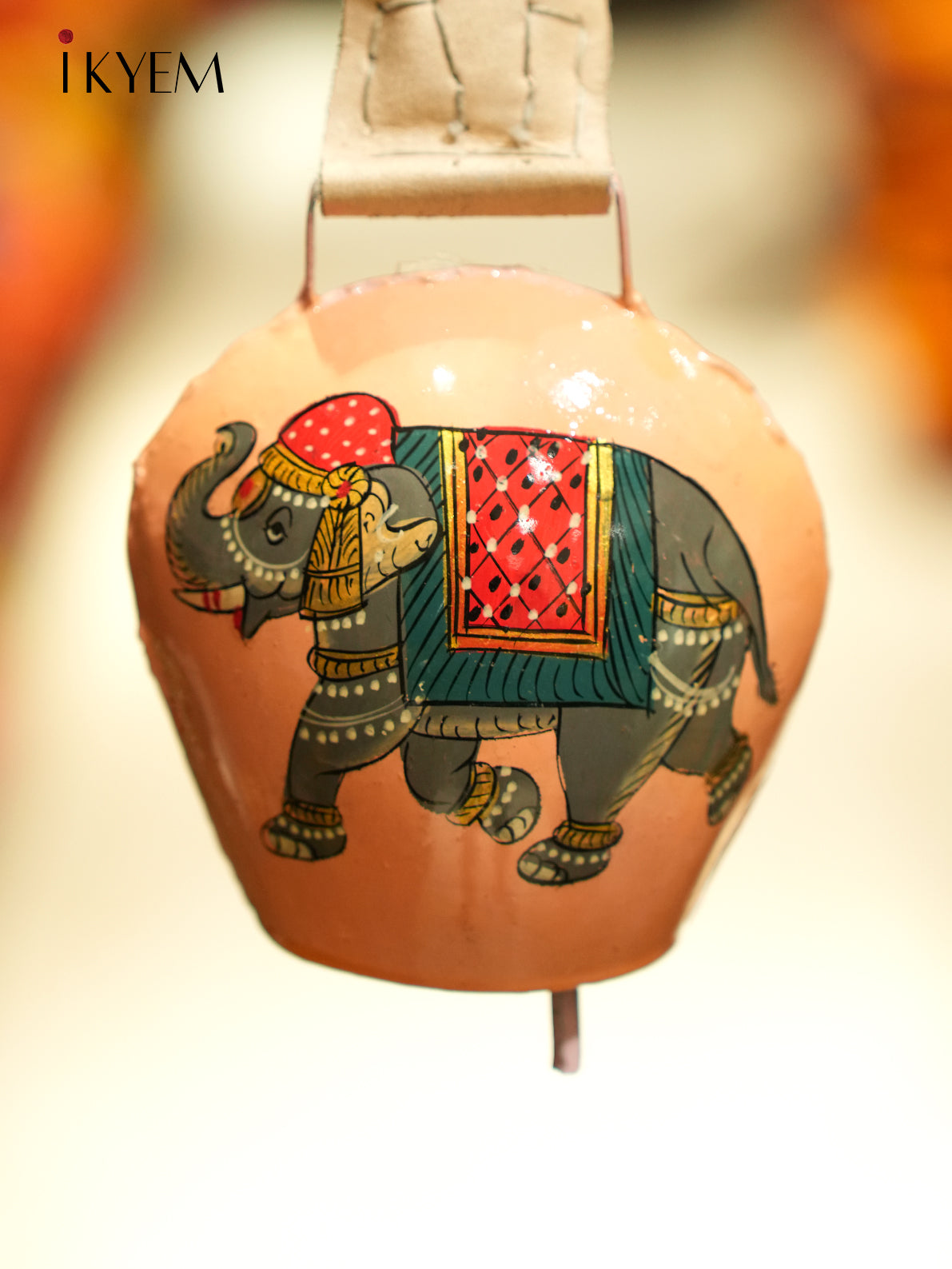 Elephant Hand painted Cow Bell