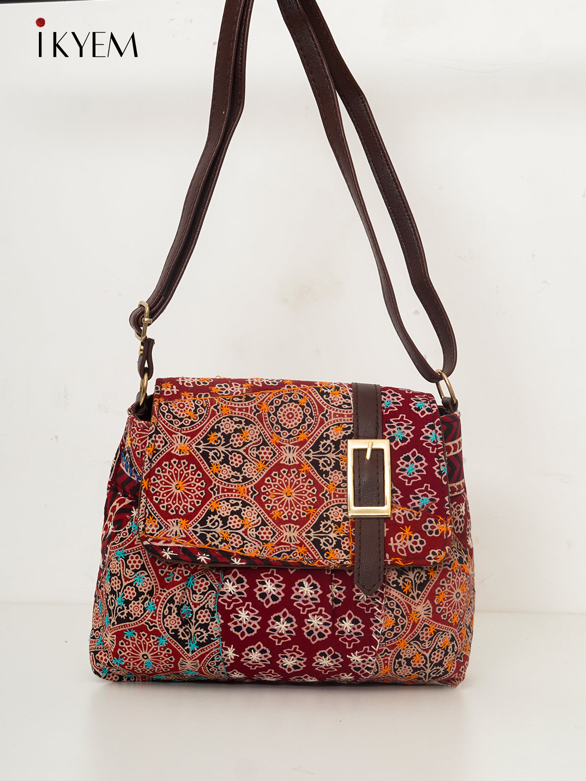 Maroon - Ajrakh Handbags