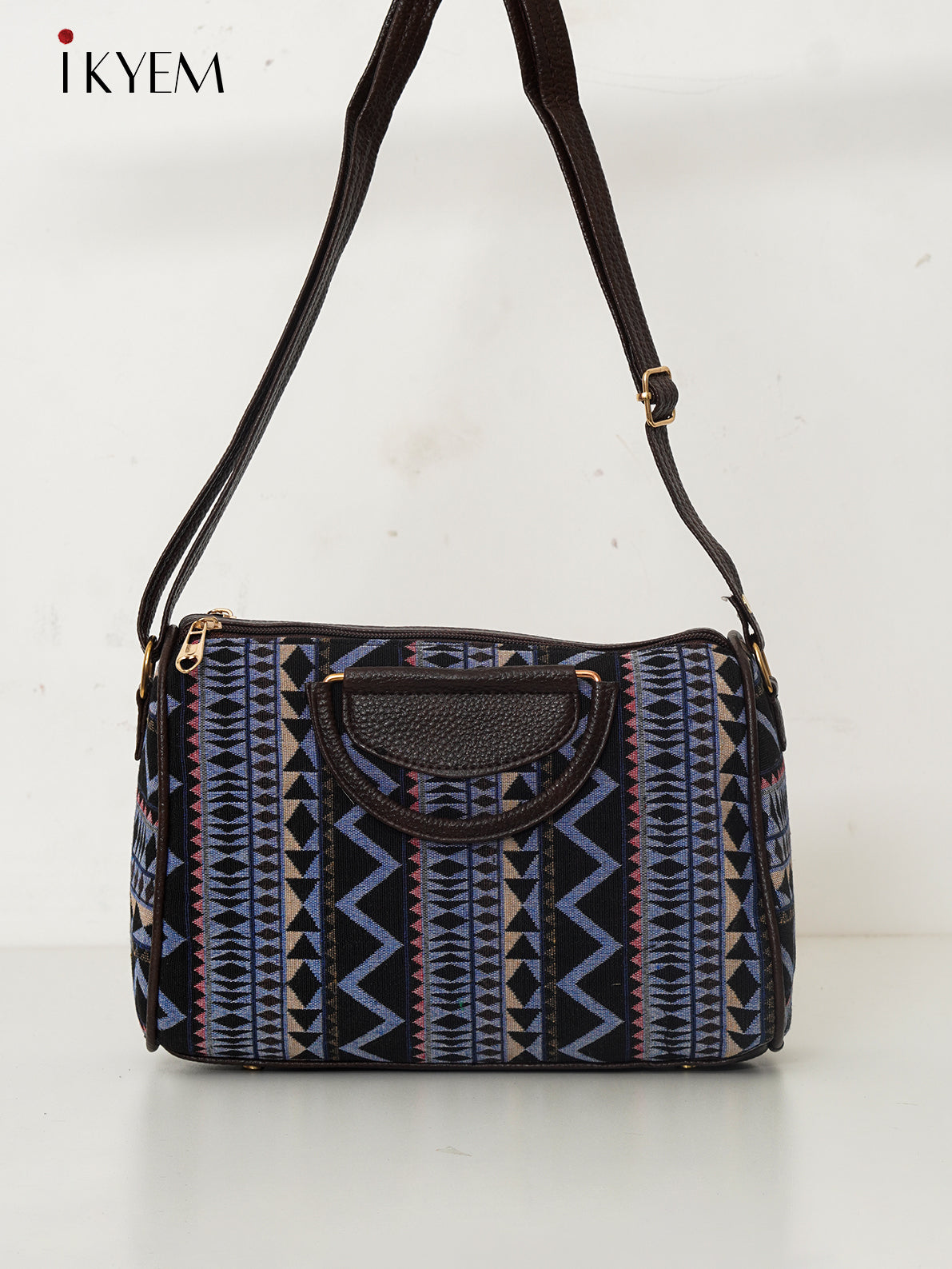 Black  & Blue - Ajrakh Handbag