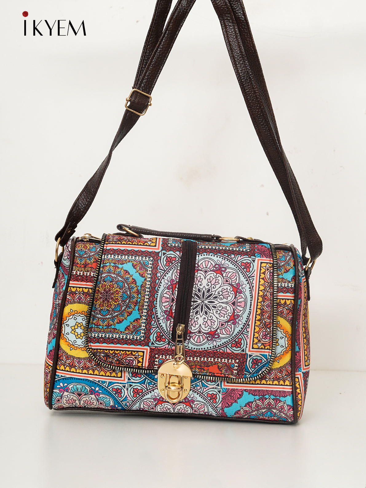 Multicolor & Brown - Ajrakh Handbag