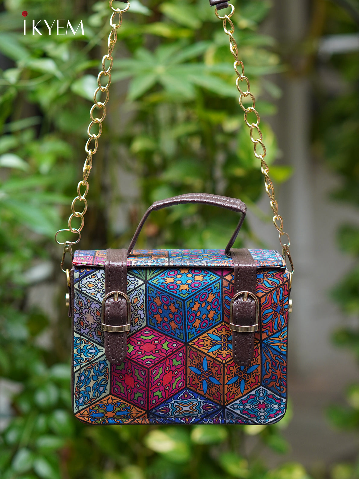 Blue & Brown - Ajrakh hand bag