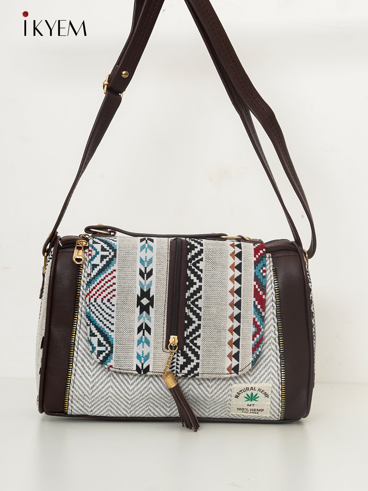 Cream & Brown - Ajrakh Handbag