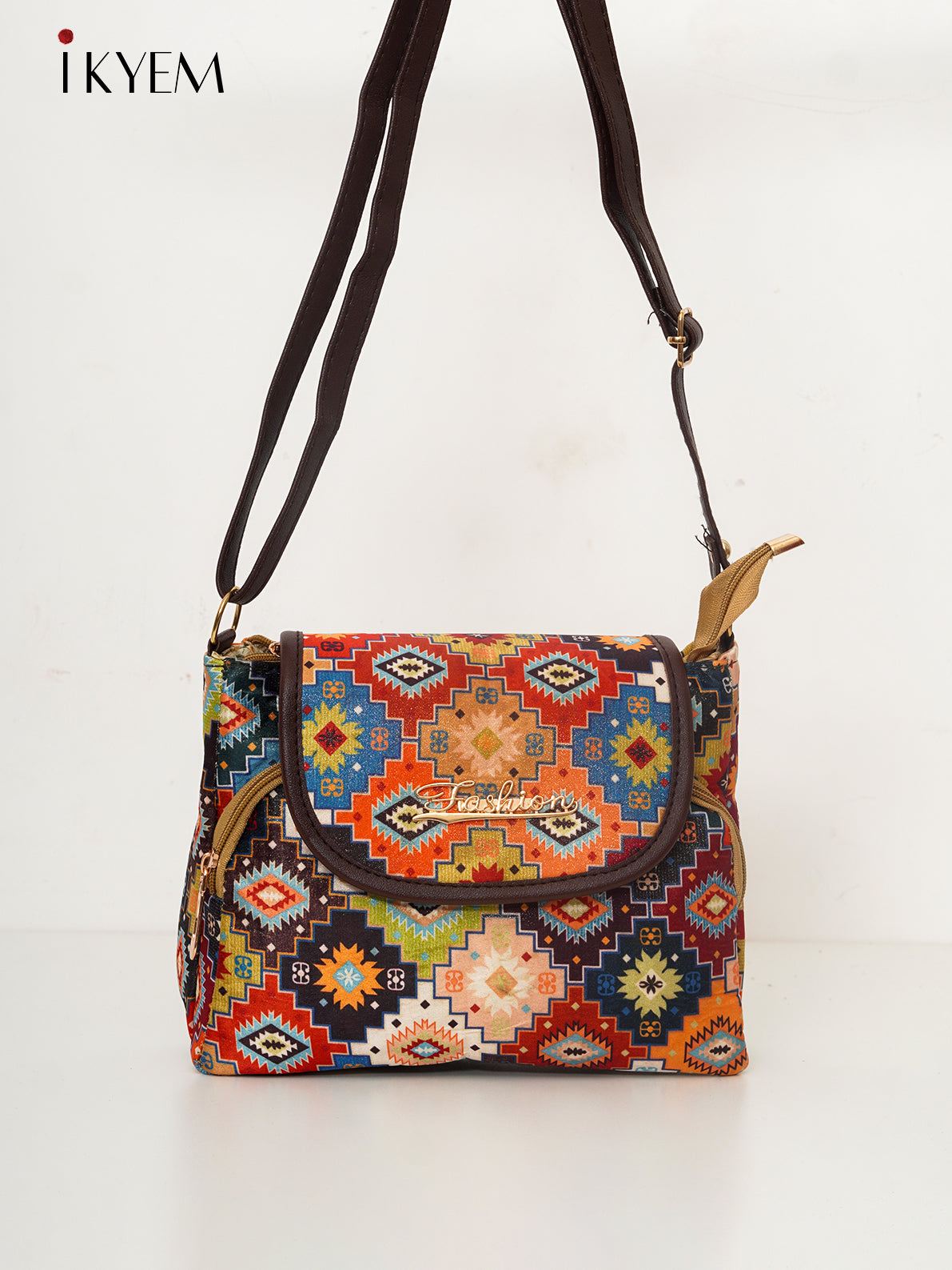 Multicolor & Brown  - Ajrakh Hand Bag