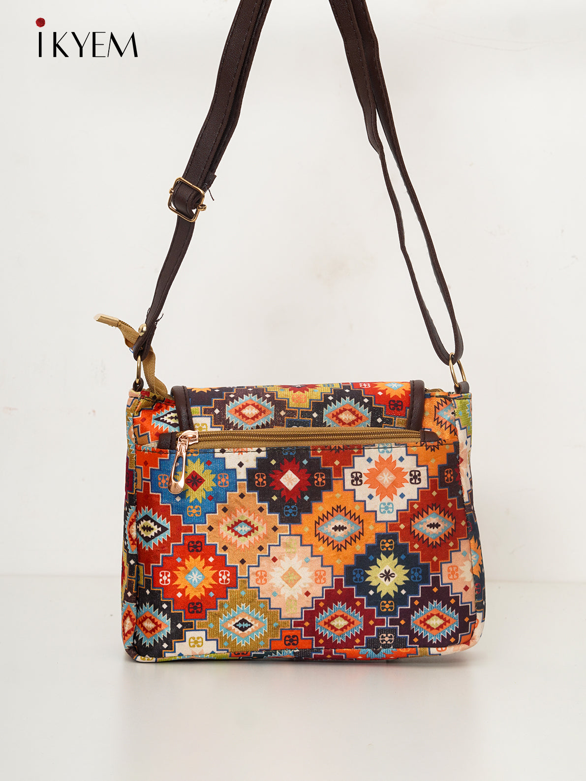 Multicolor & Brown  - Ajrakh Hand Bag