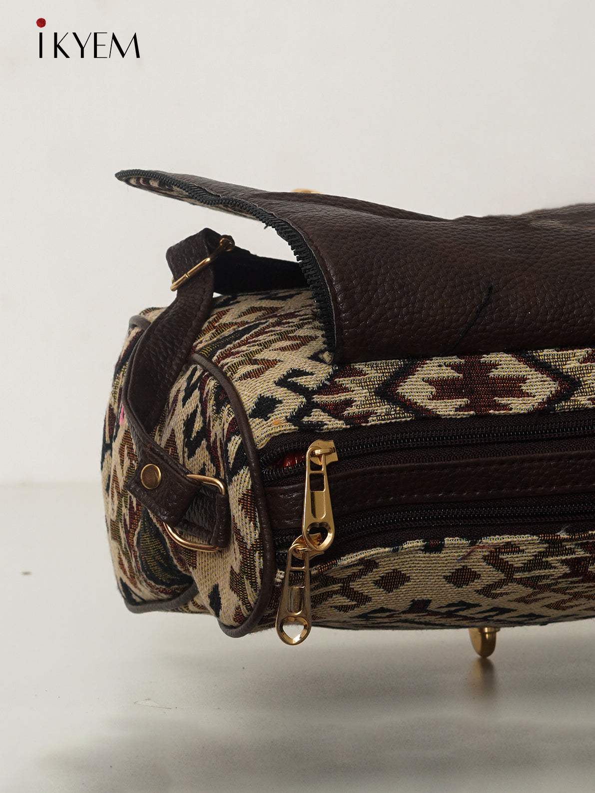 Beige & Brown - Ajrakh Handbag