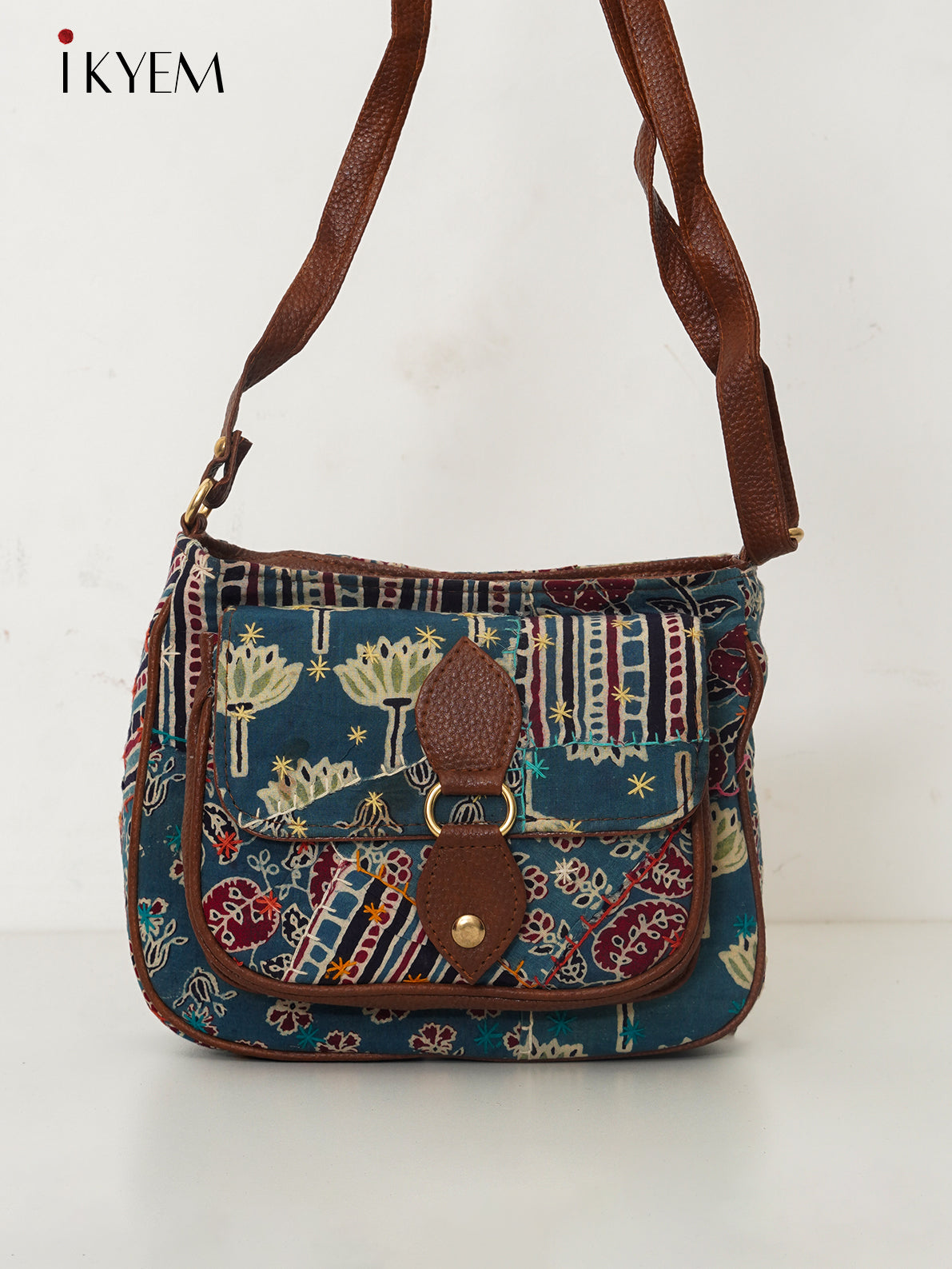 Blue & Brown -  Ajrakh Handbag