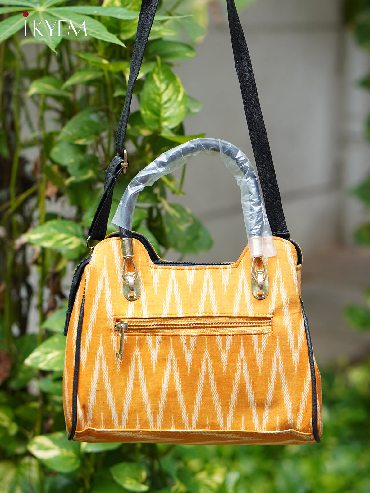 Yellow  & Brown - Ajrakh hand bag