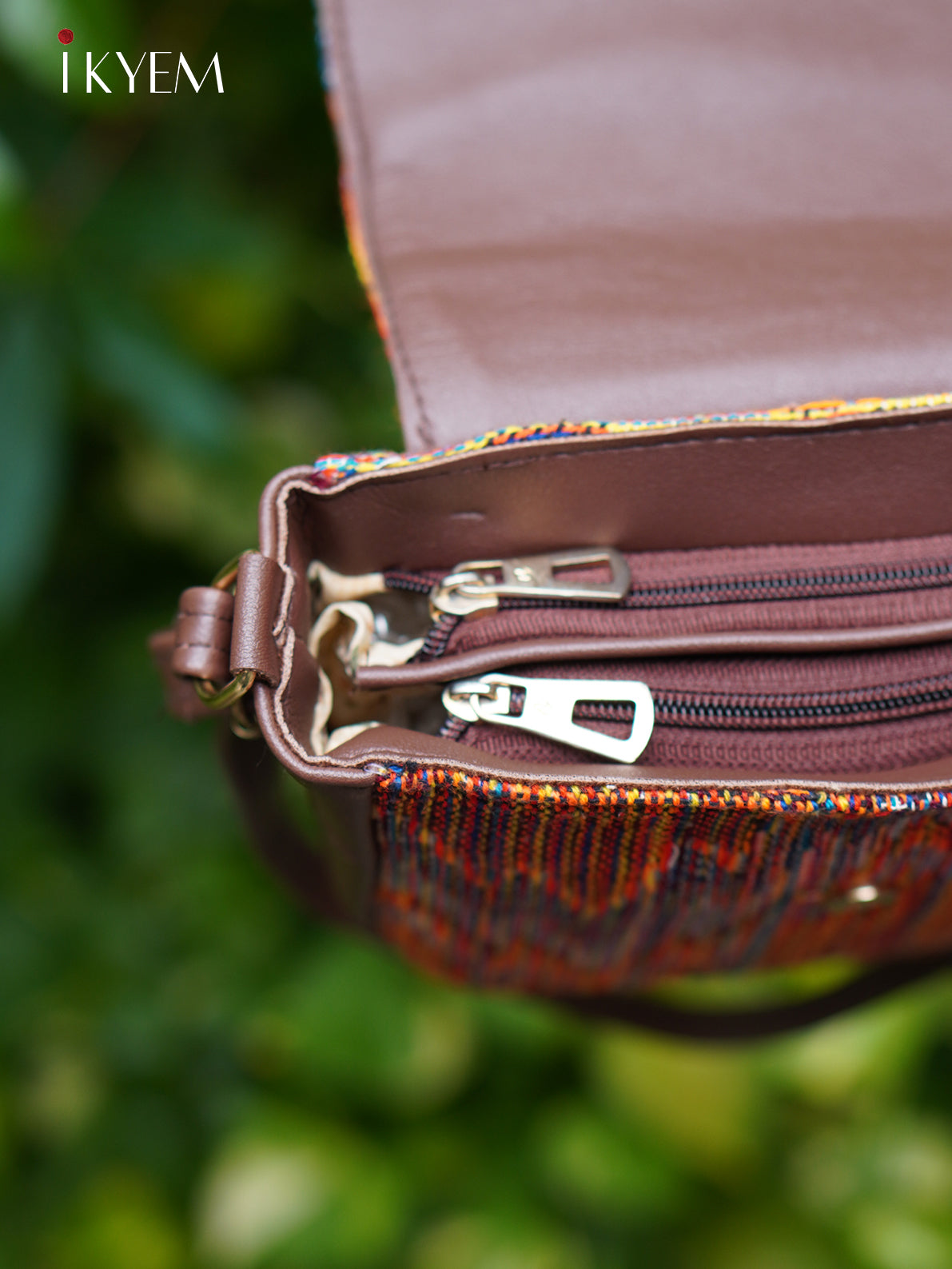 Orange & Brown - Ajrakh hand bag