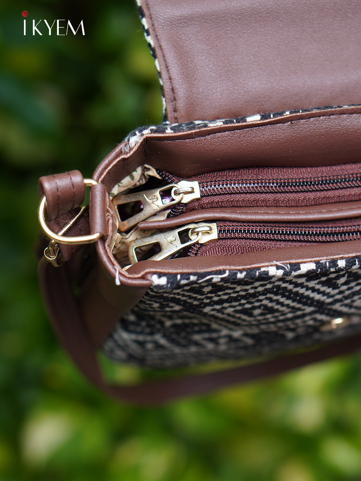 Blue & Brown - Ajrakh hand bag