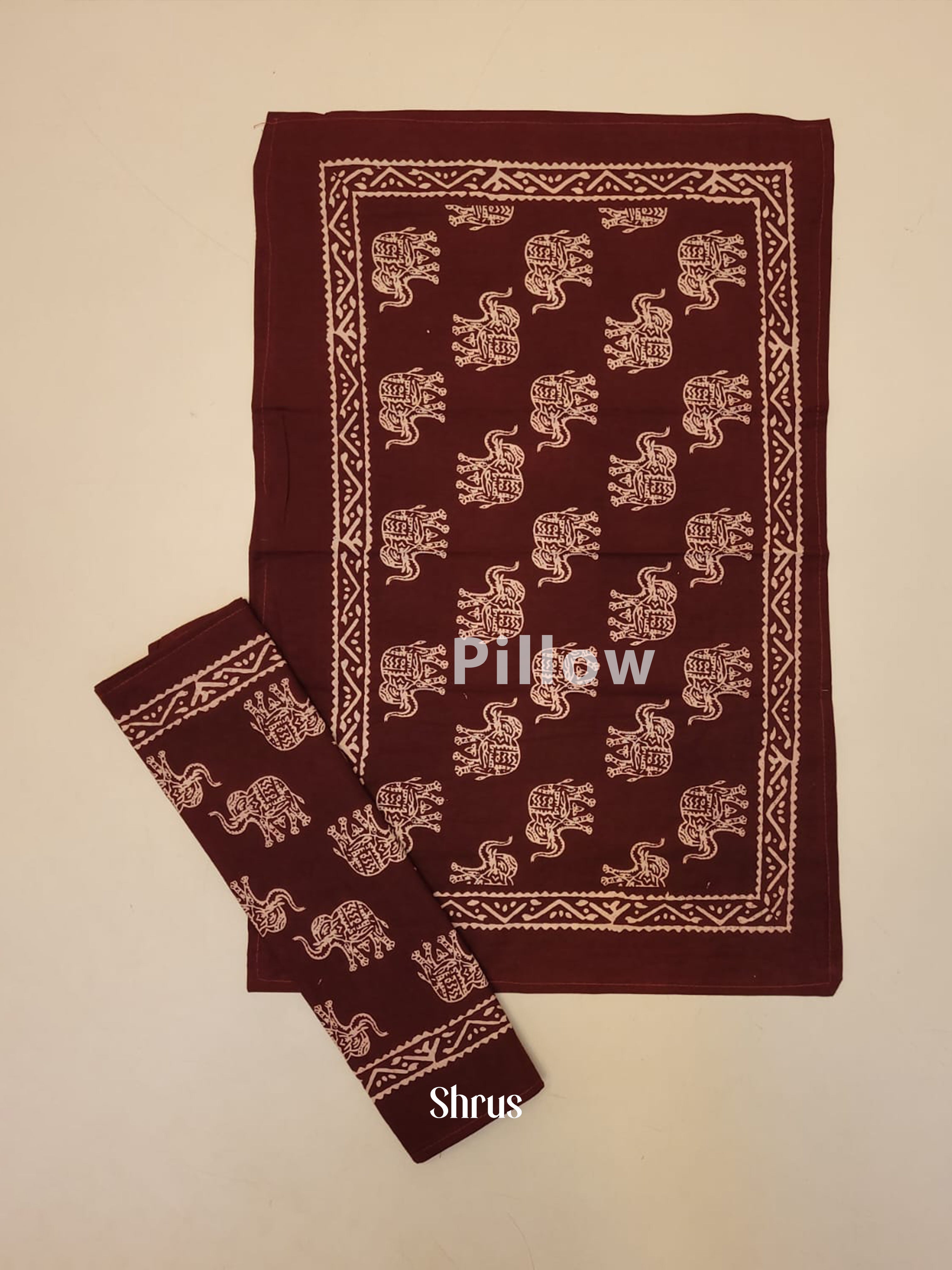 Maroon & Cream - Bed Spreads