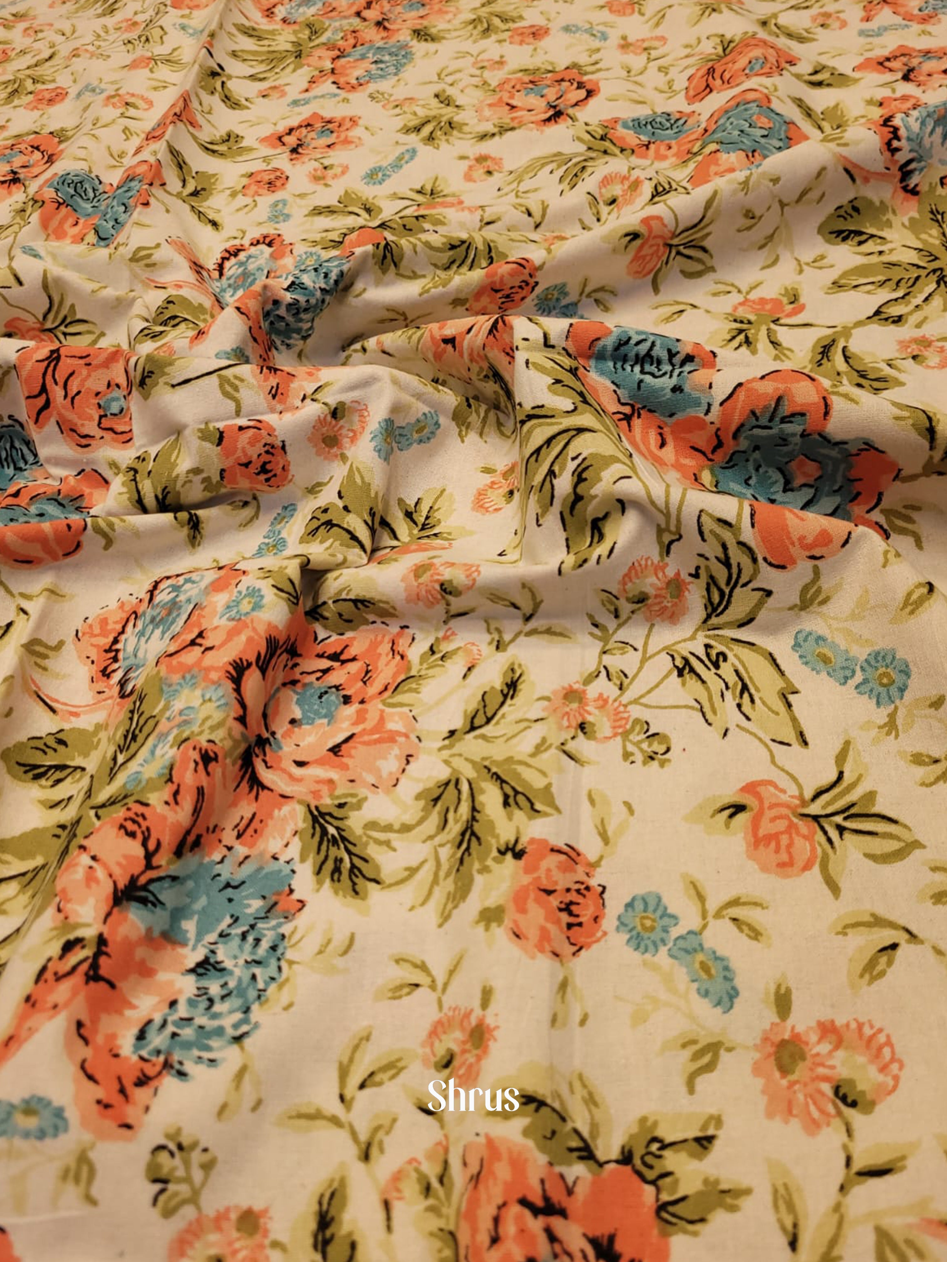 Cream & Peachish Pink - Bed Spreads