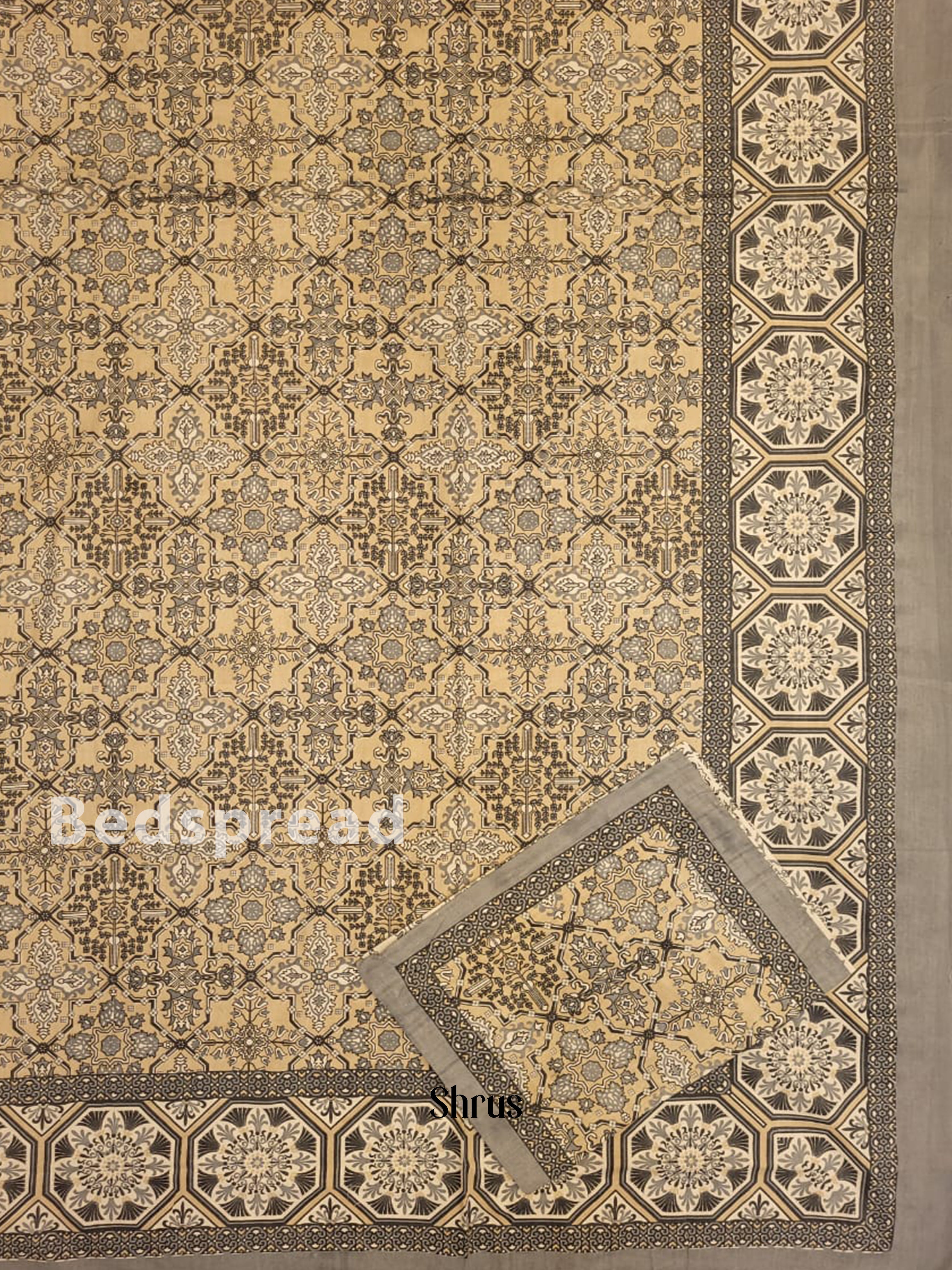 Beige & Grey - Bed Spreads