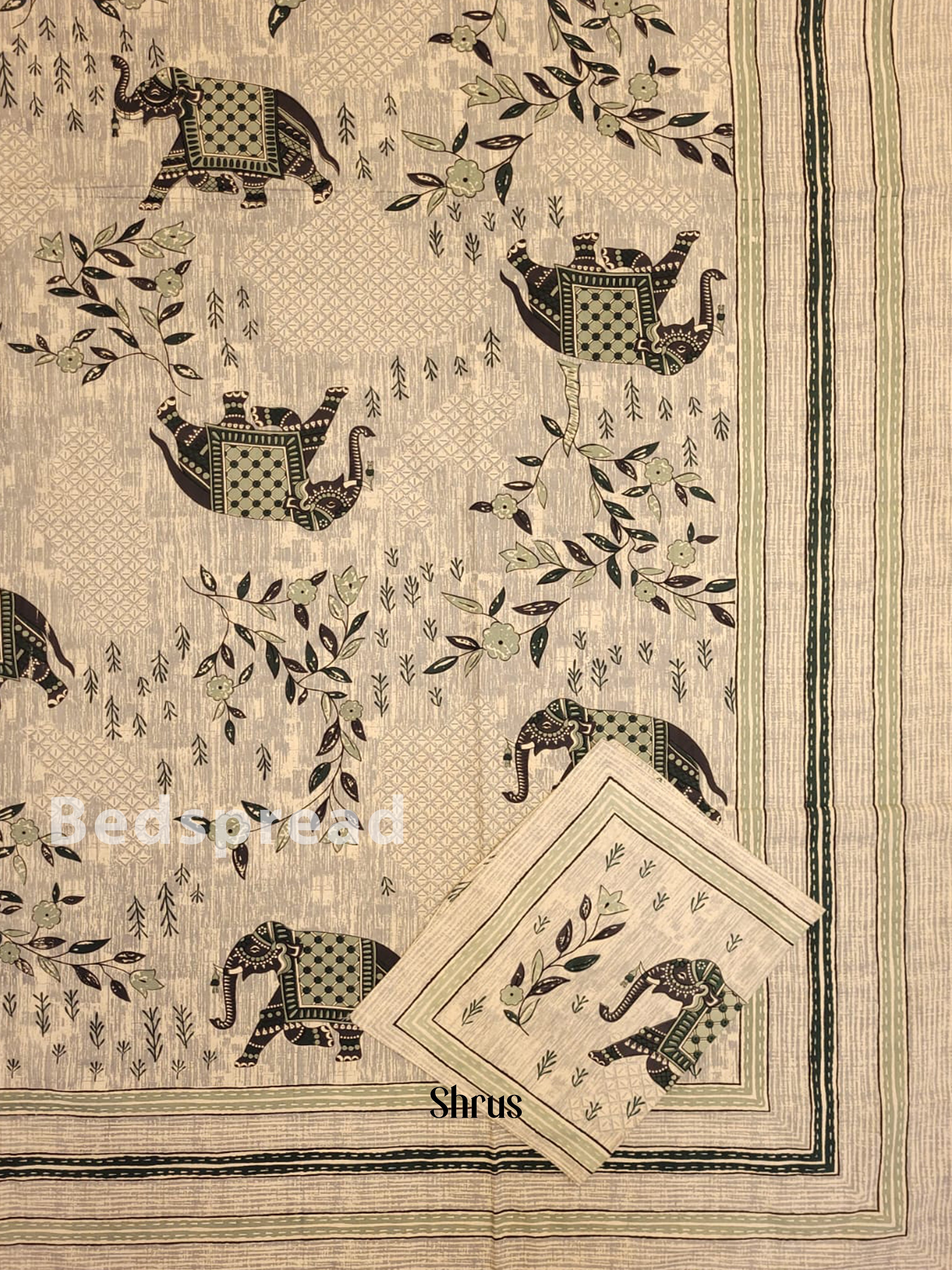 Grey & Green - Bed Spreads