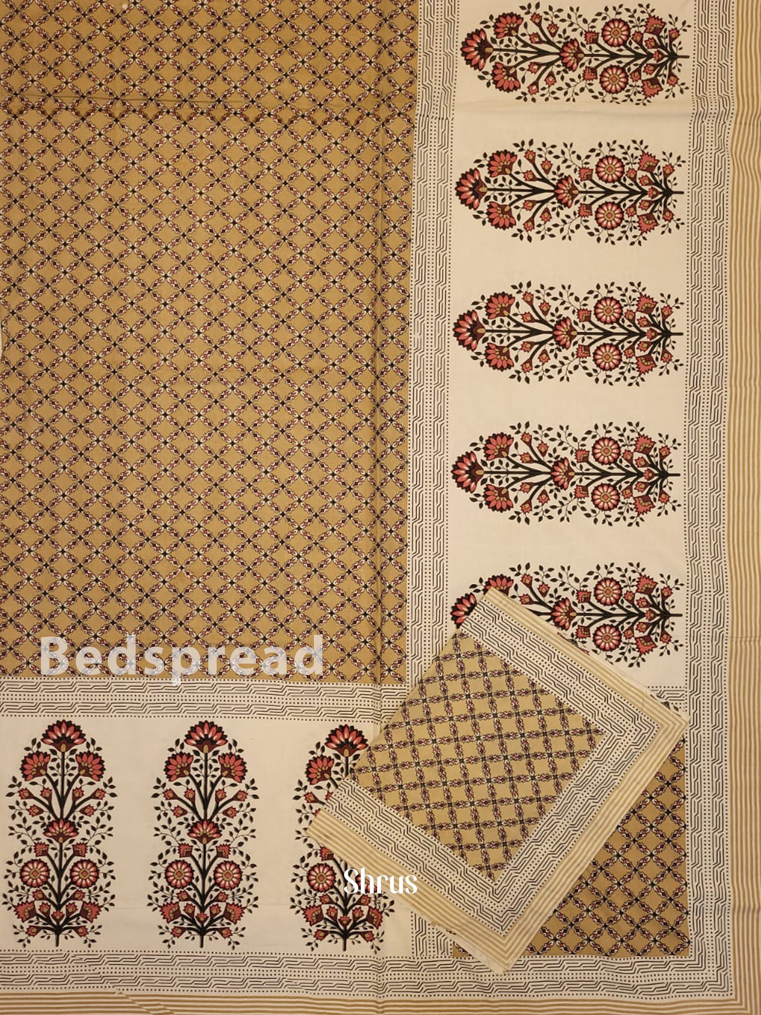 Brown & Cream - Bed Spreads