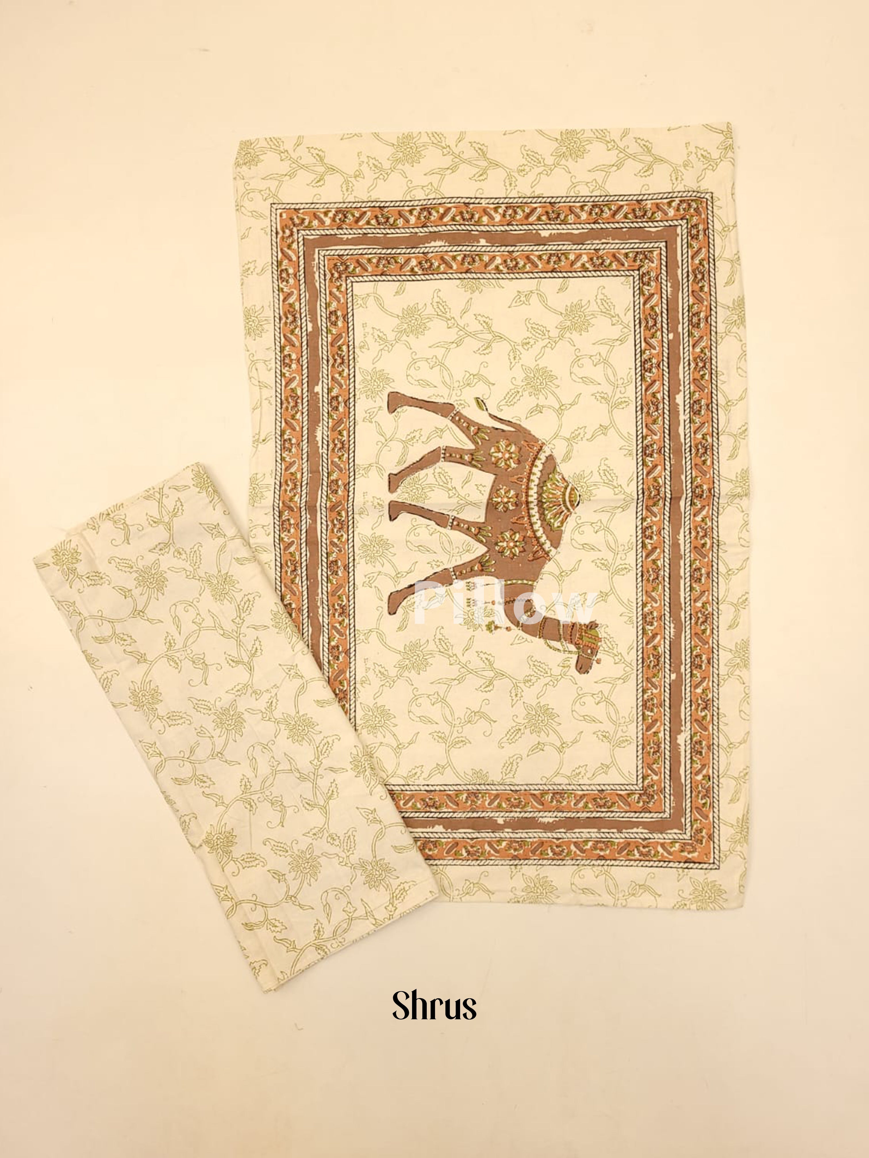 Cream & Brown - Bed Spreads