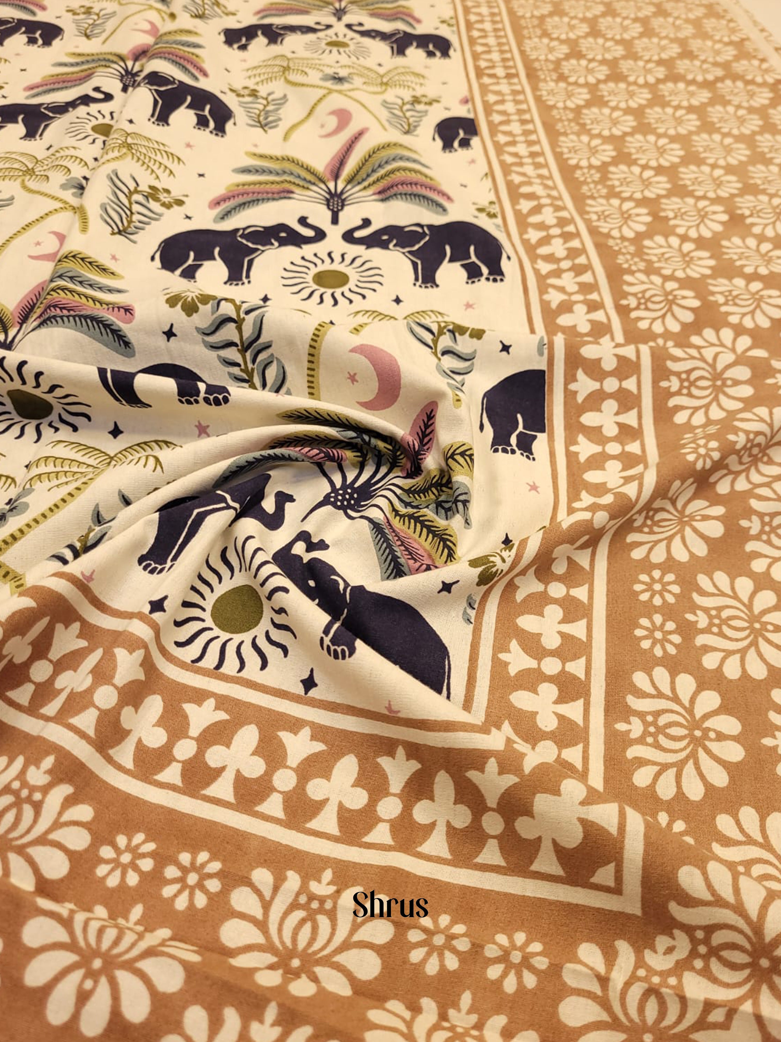 Cream & Beige -Bed Spreads