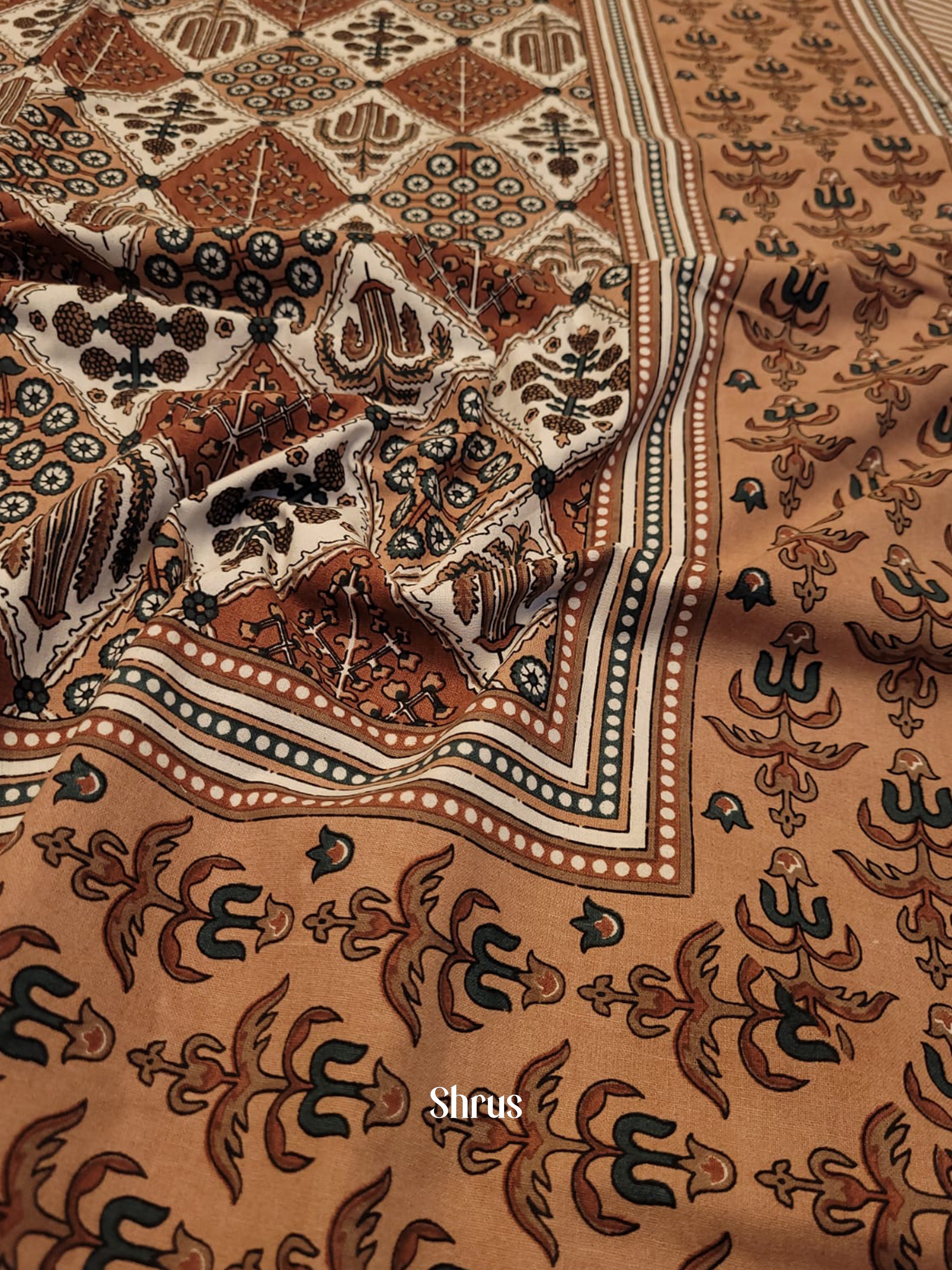 Brown & Cream - Bed Spreads