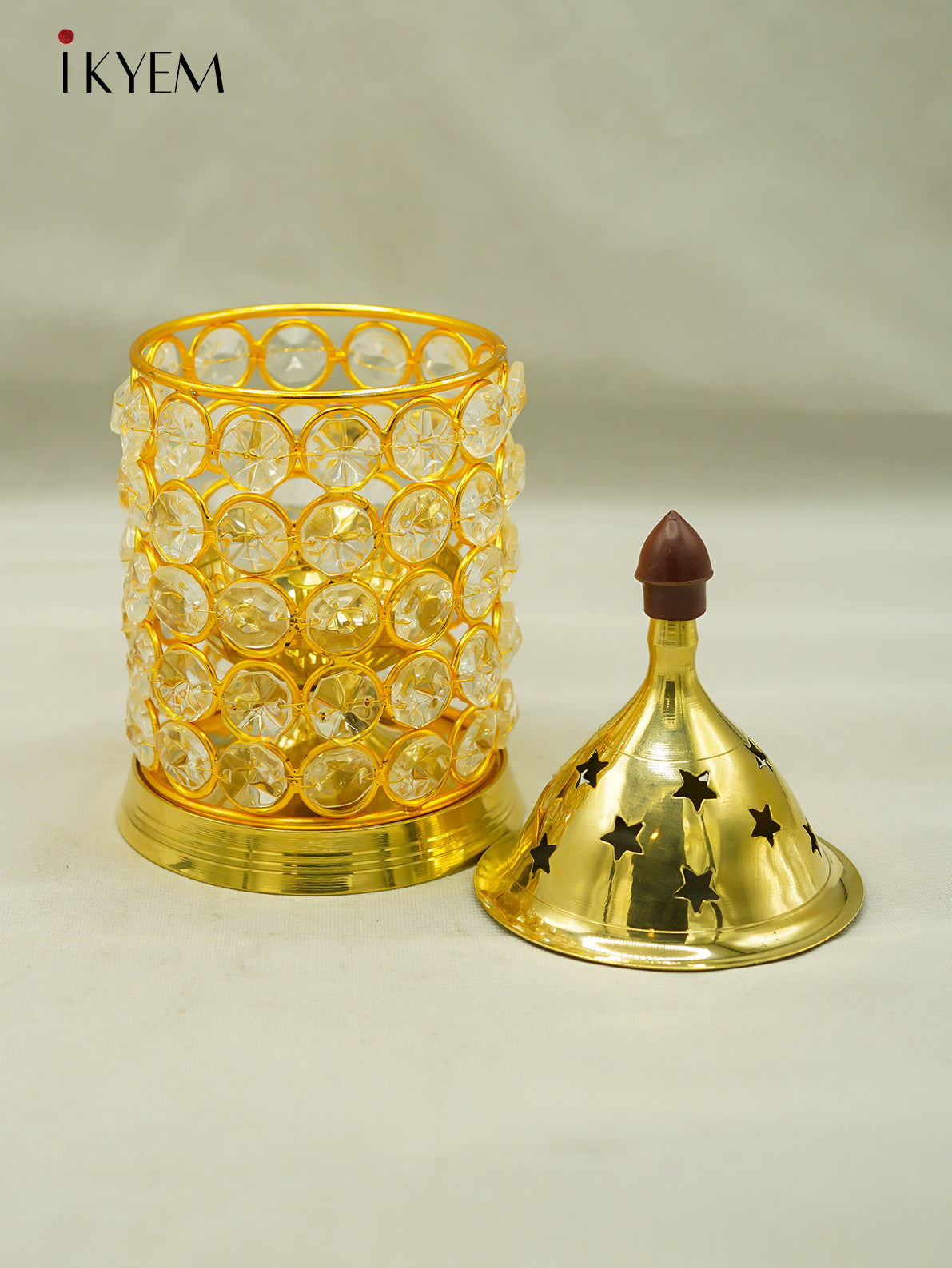 Brass Crystal Lamp