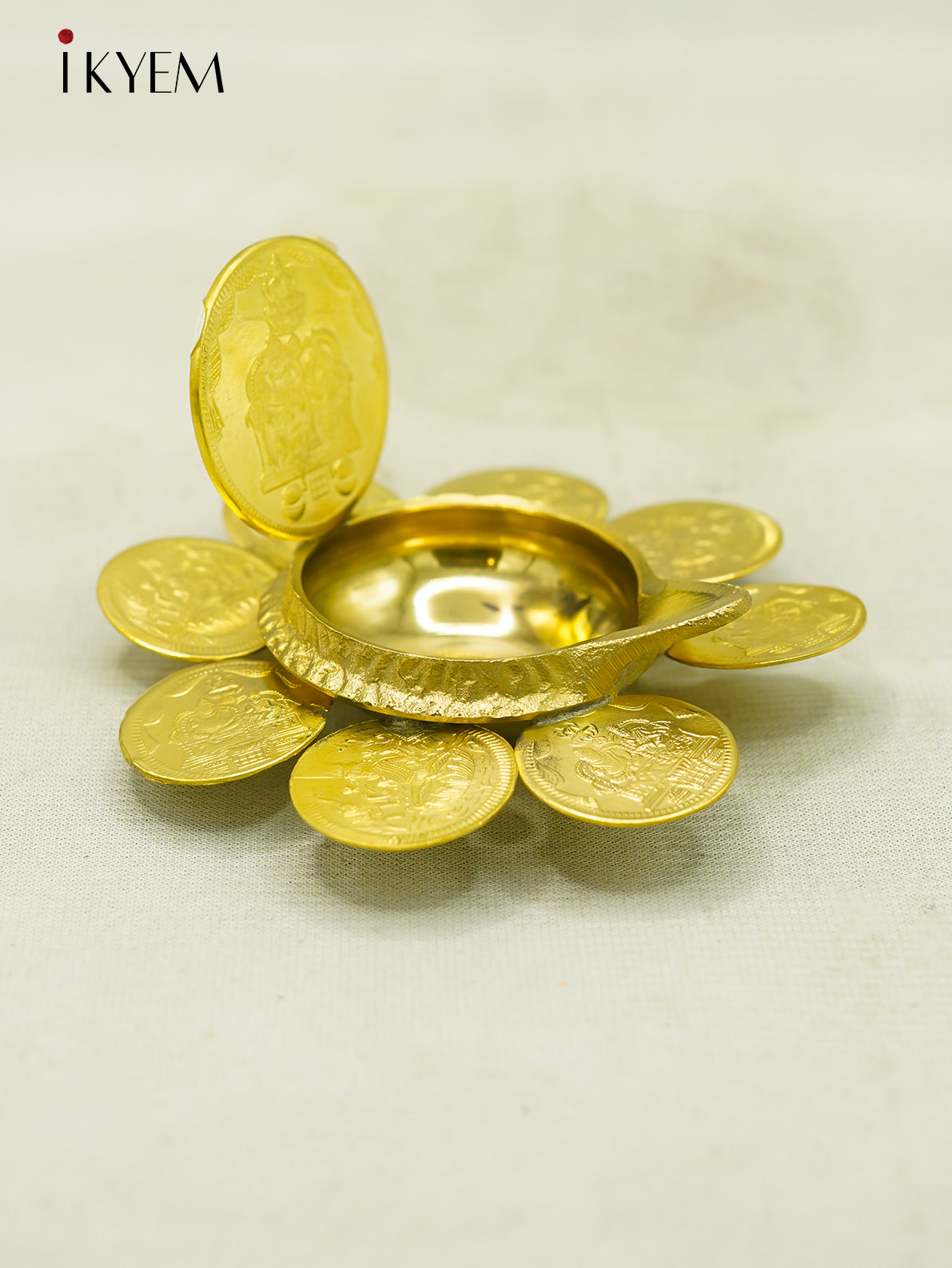 Brass Coin Diya-2 inch - 4FJ14028