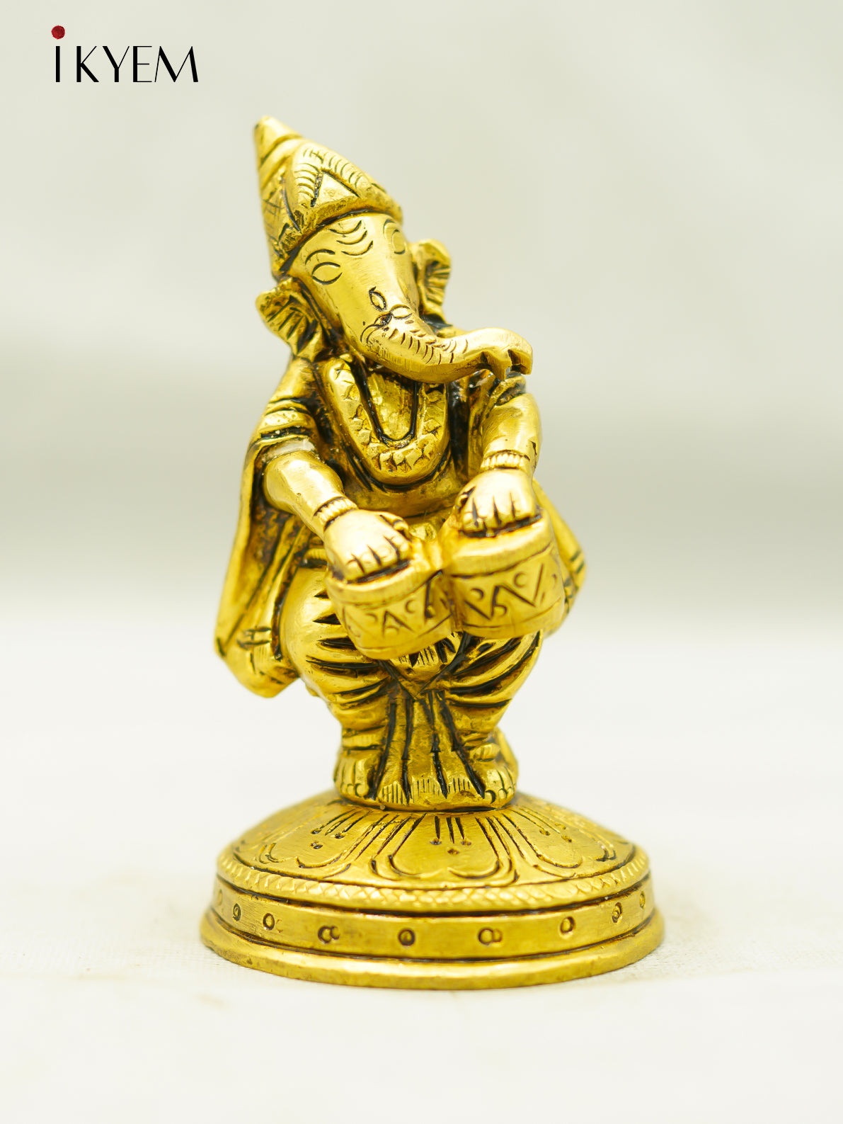 Brass Ganesha with drums