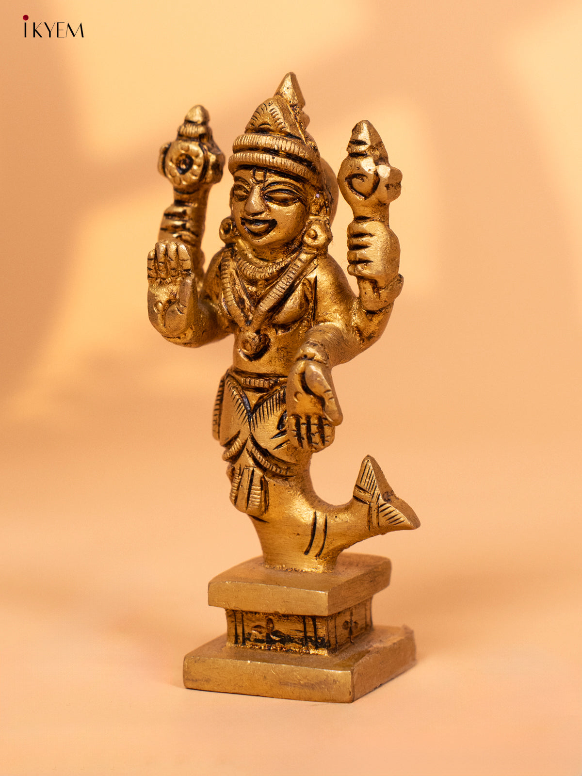 Brass Vishnu Idol - 3.1 Inch- 4FJ14091