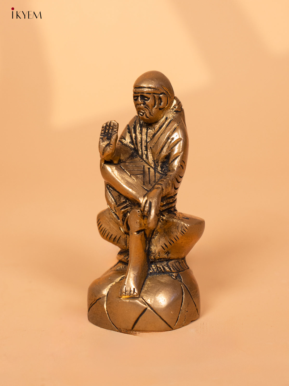 Brass Sai Baba Idol - 4.3 Inch- 4FJ14103