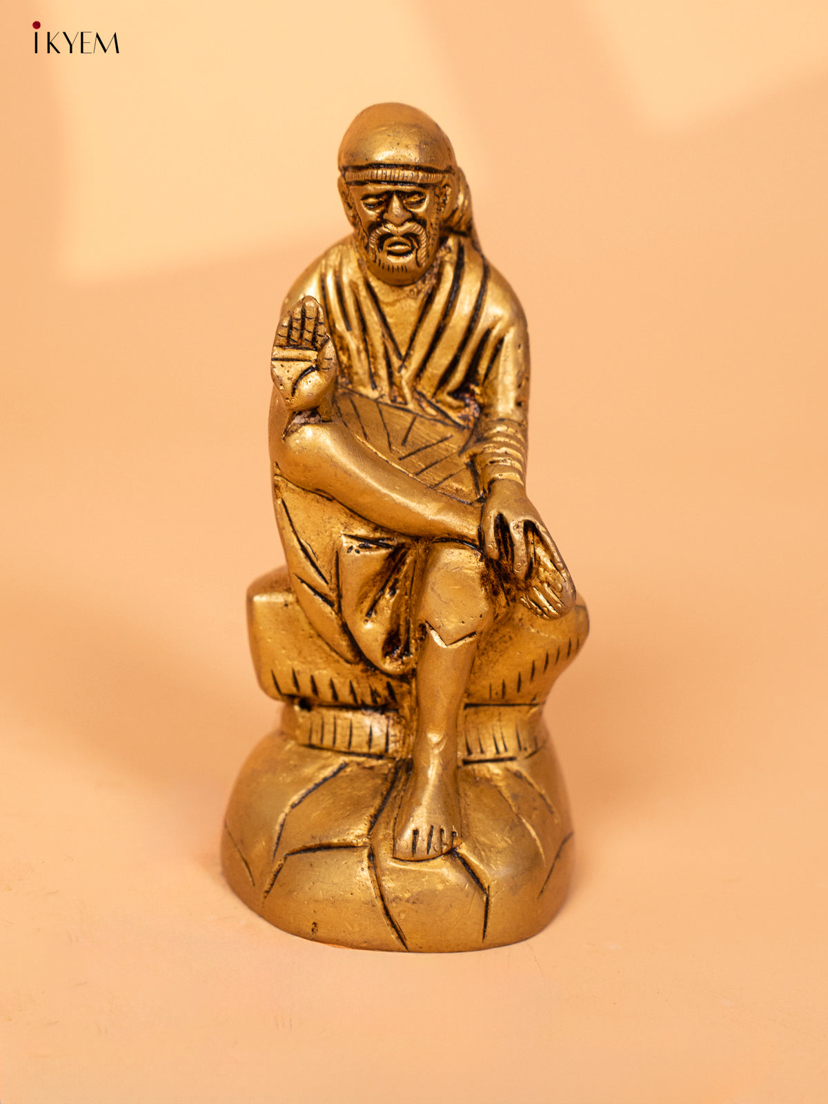 Brass Sai Baba Idol -4.3 Inch- 4FJ14104