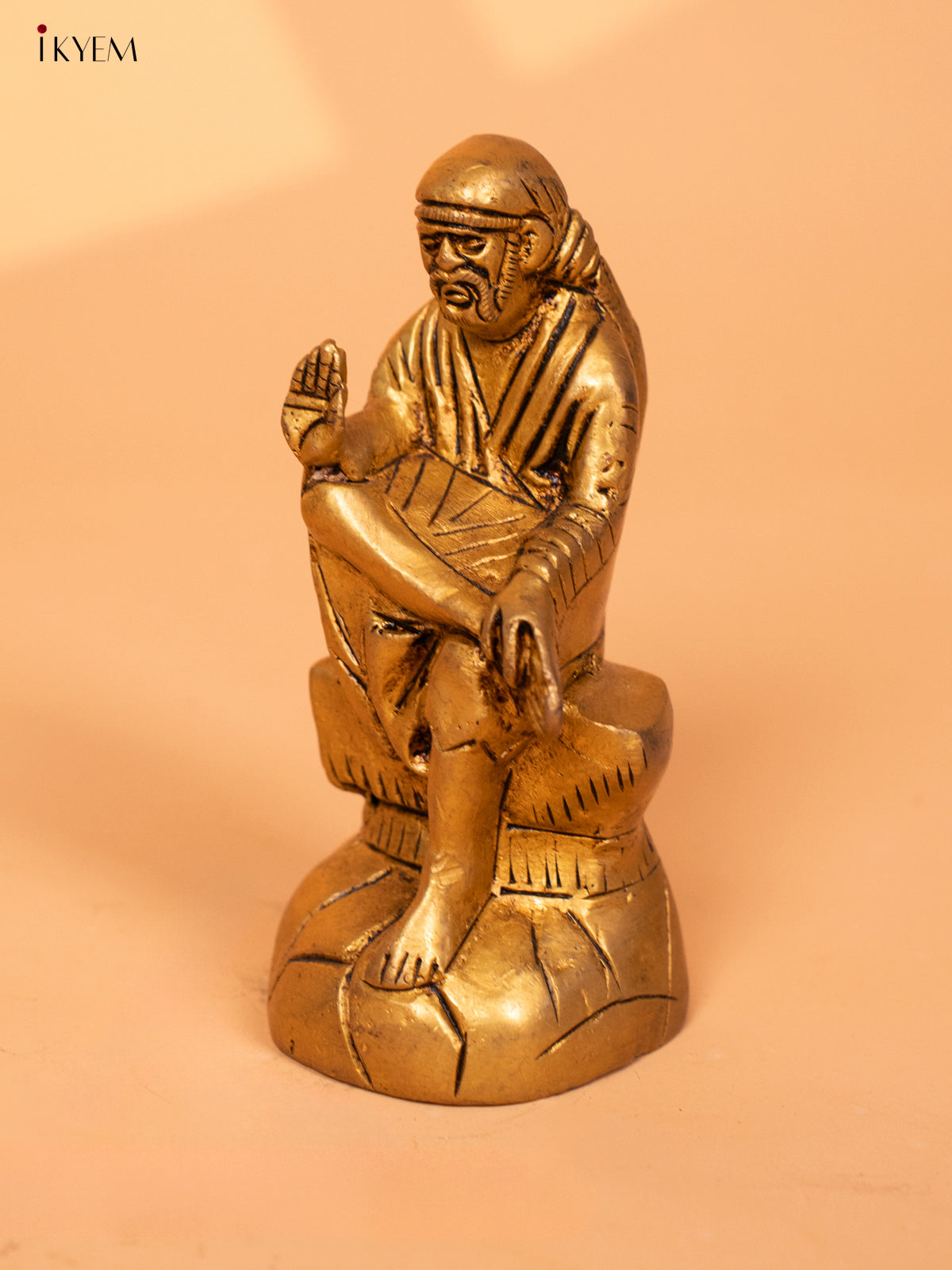 Brass Sai Baba Idol -4.3 Inch- 4FJ14104